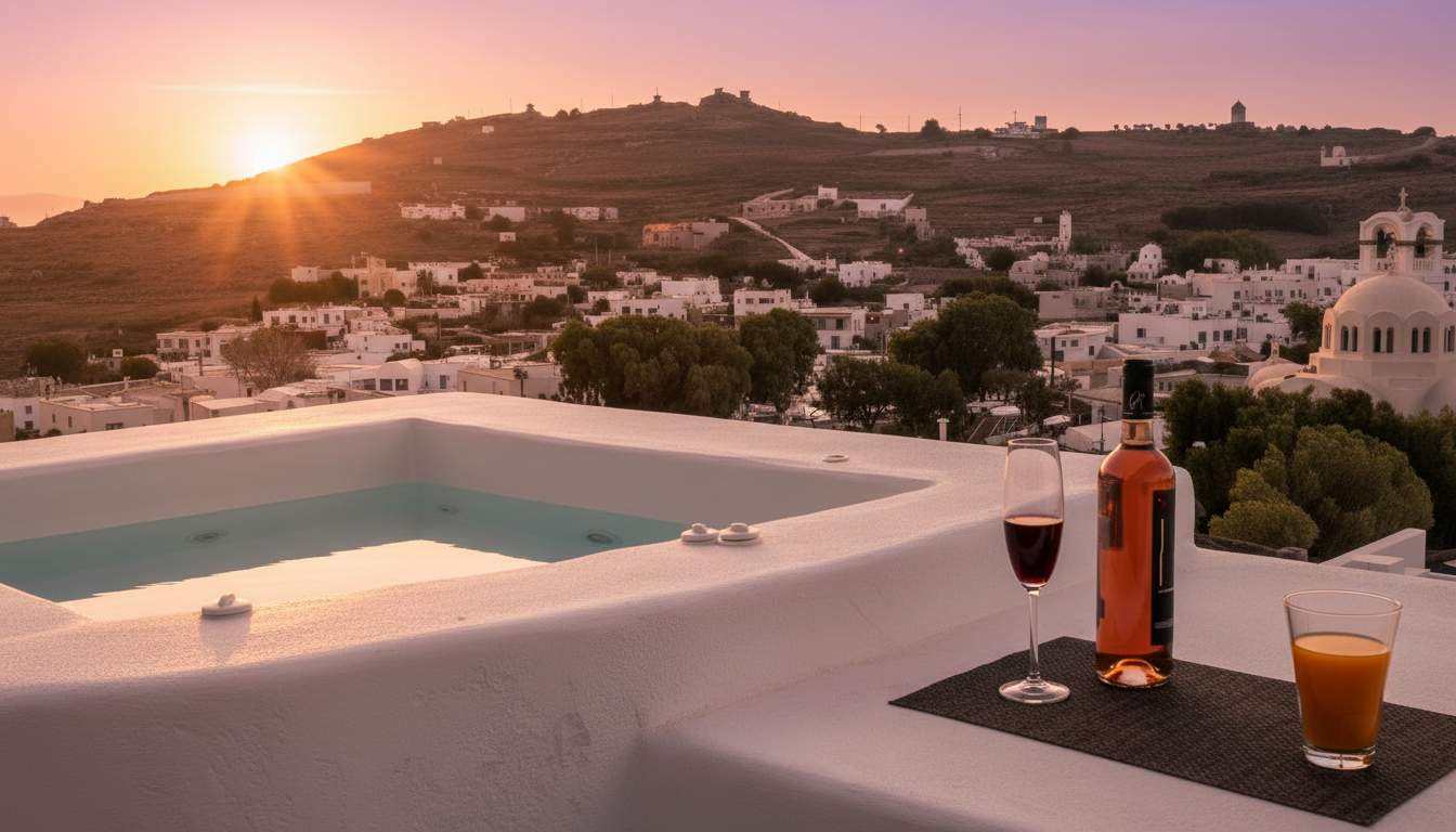 Poseidon’s Water Escape Santorini Rooftop Jacuzzi — holiday rental in Santorini