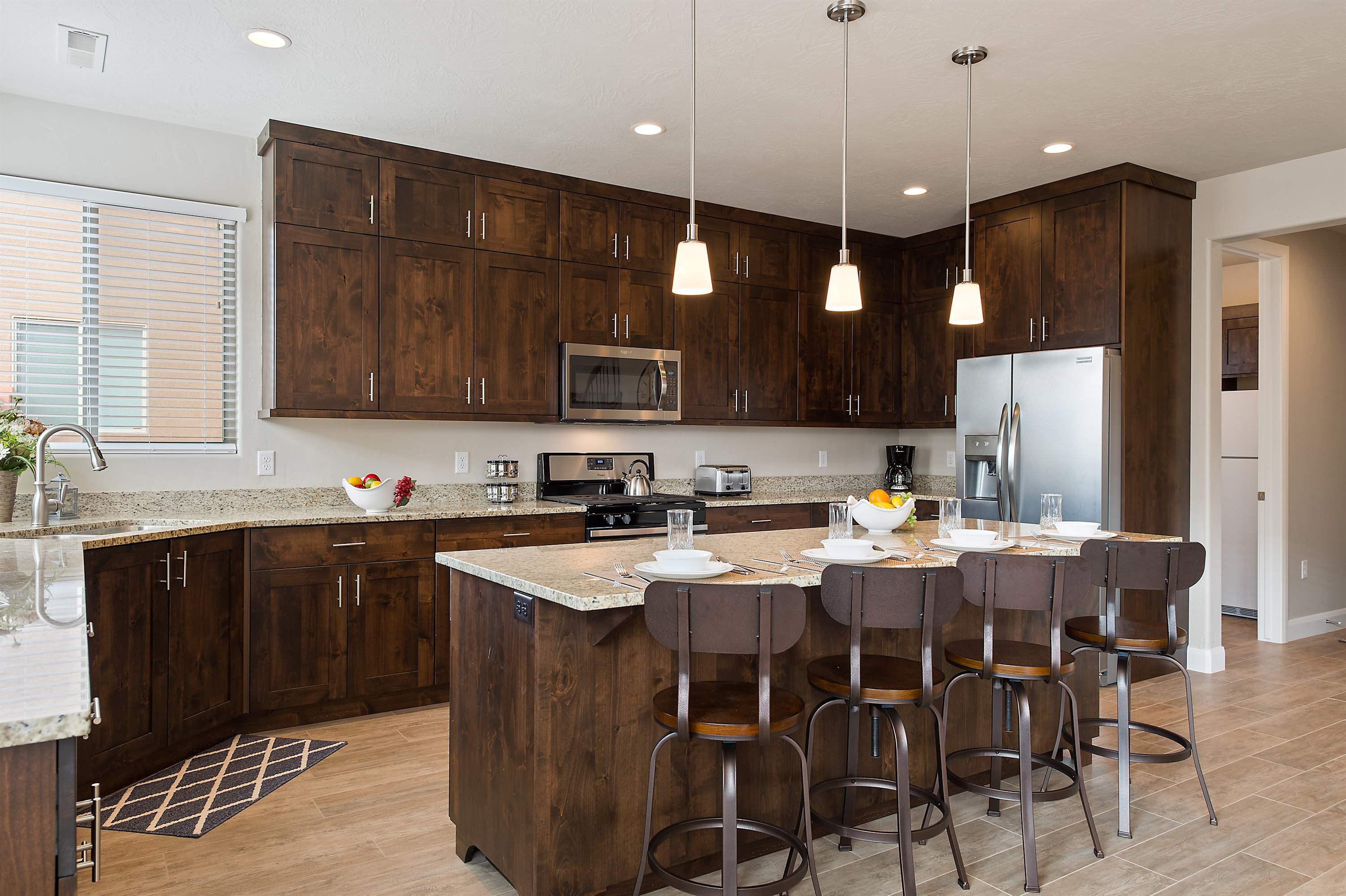 Seat an additional 4 at the kitchen island
