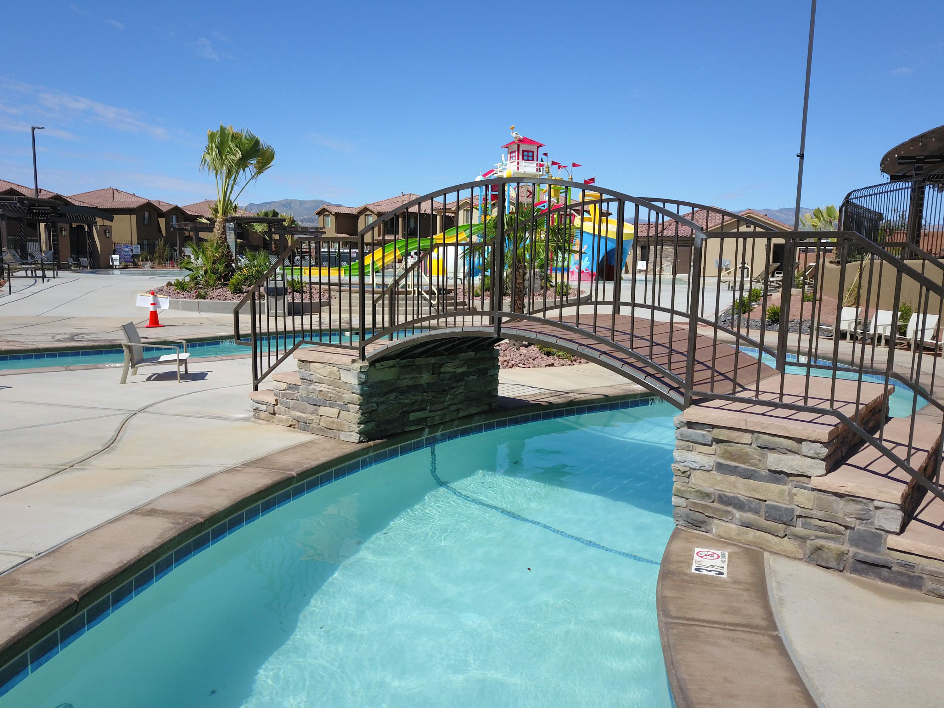 Enjoy floating the lazy river or multiple slides for the kids
