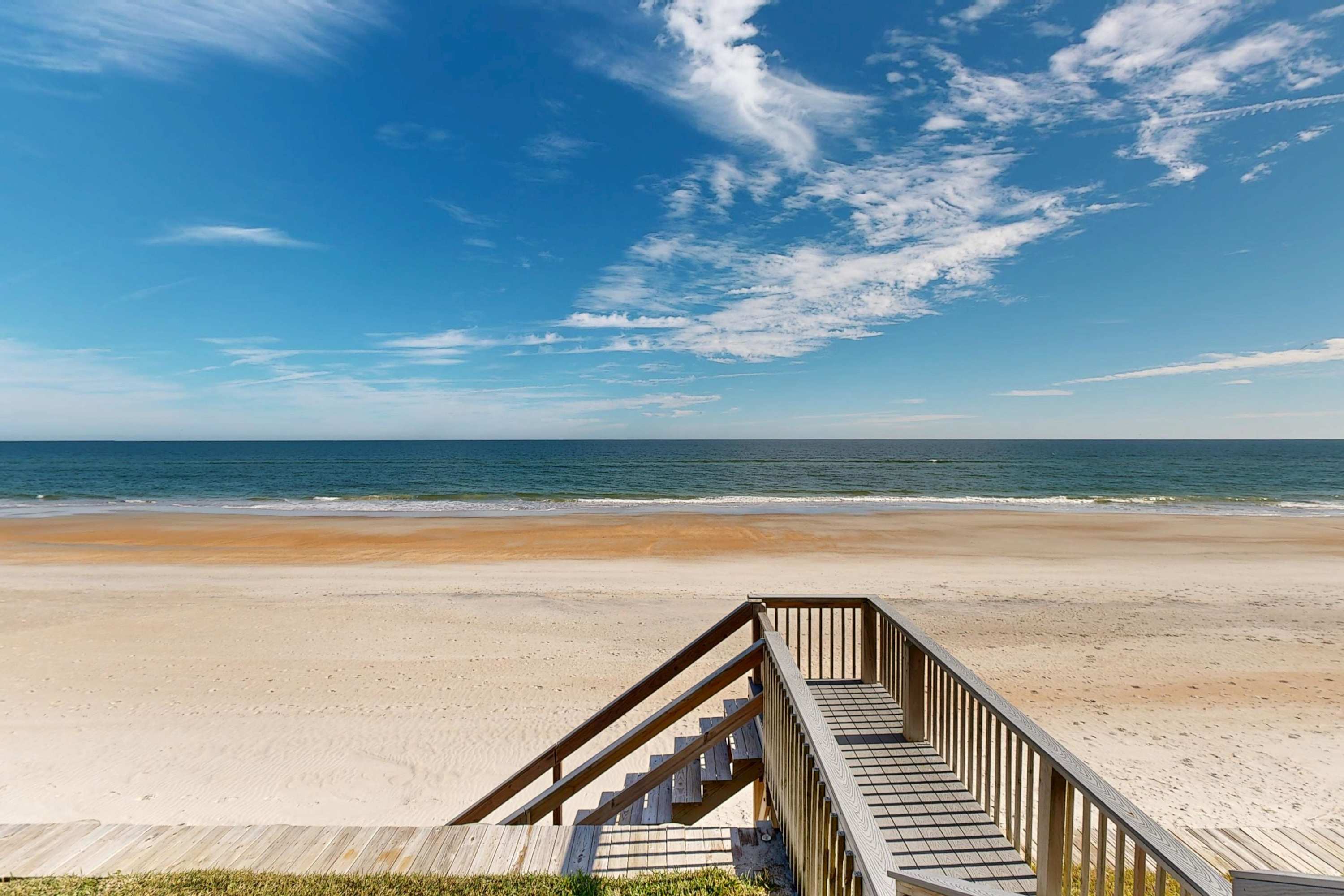 Beachfront 3BR with Pergola Deck and Beach Steps