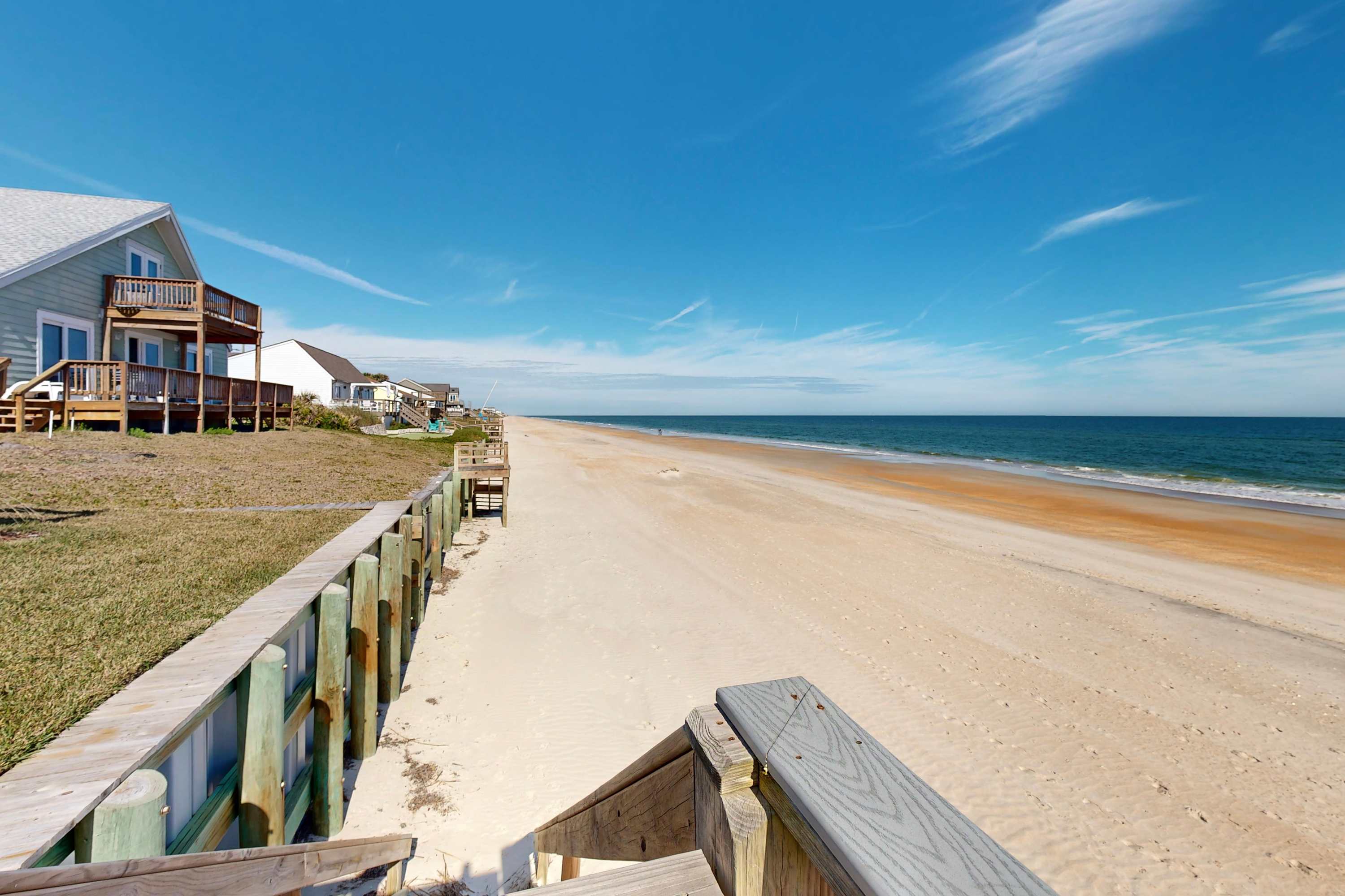 Beachfront 3BR with Pergola Deck and Beach Steps