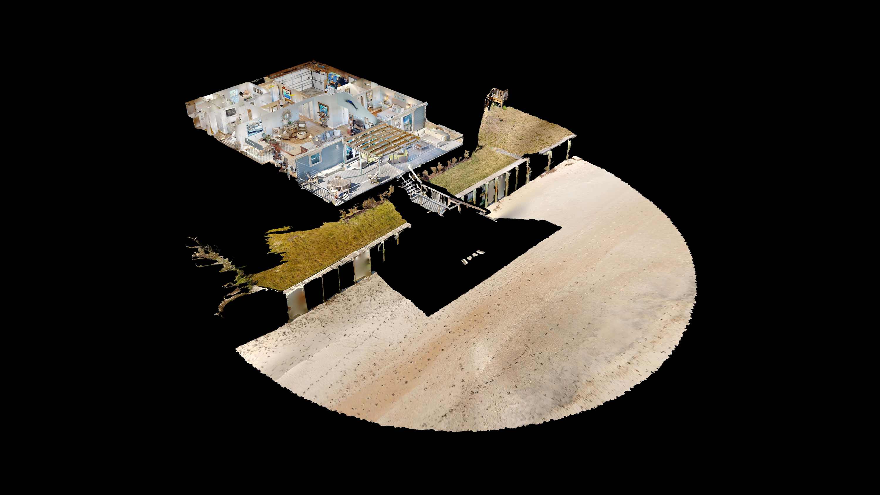 Beachfront 3BR with Pergola Deck and Beach Steps