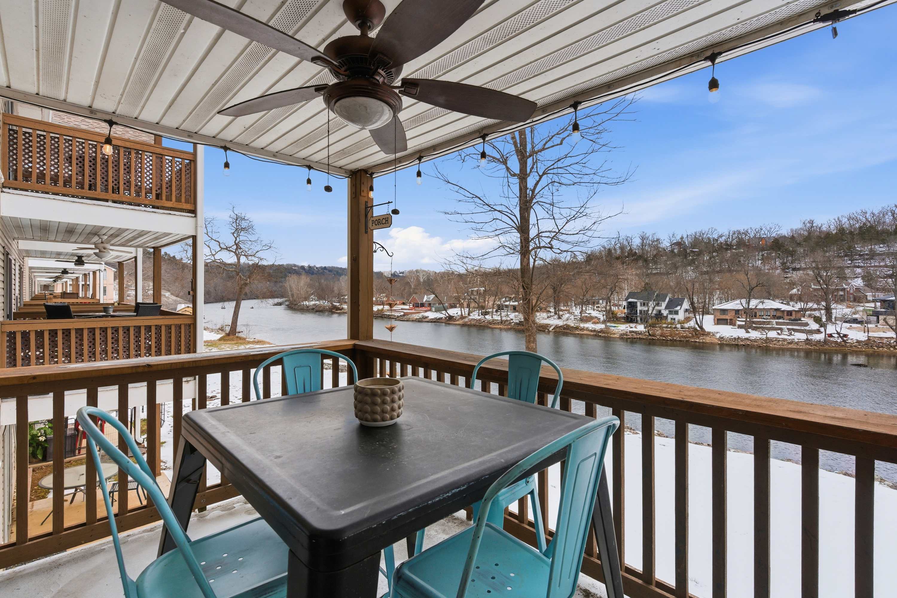 Lounge the day away or dine alfresco with water views on the balcony​