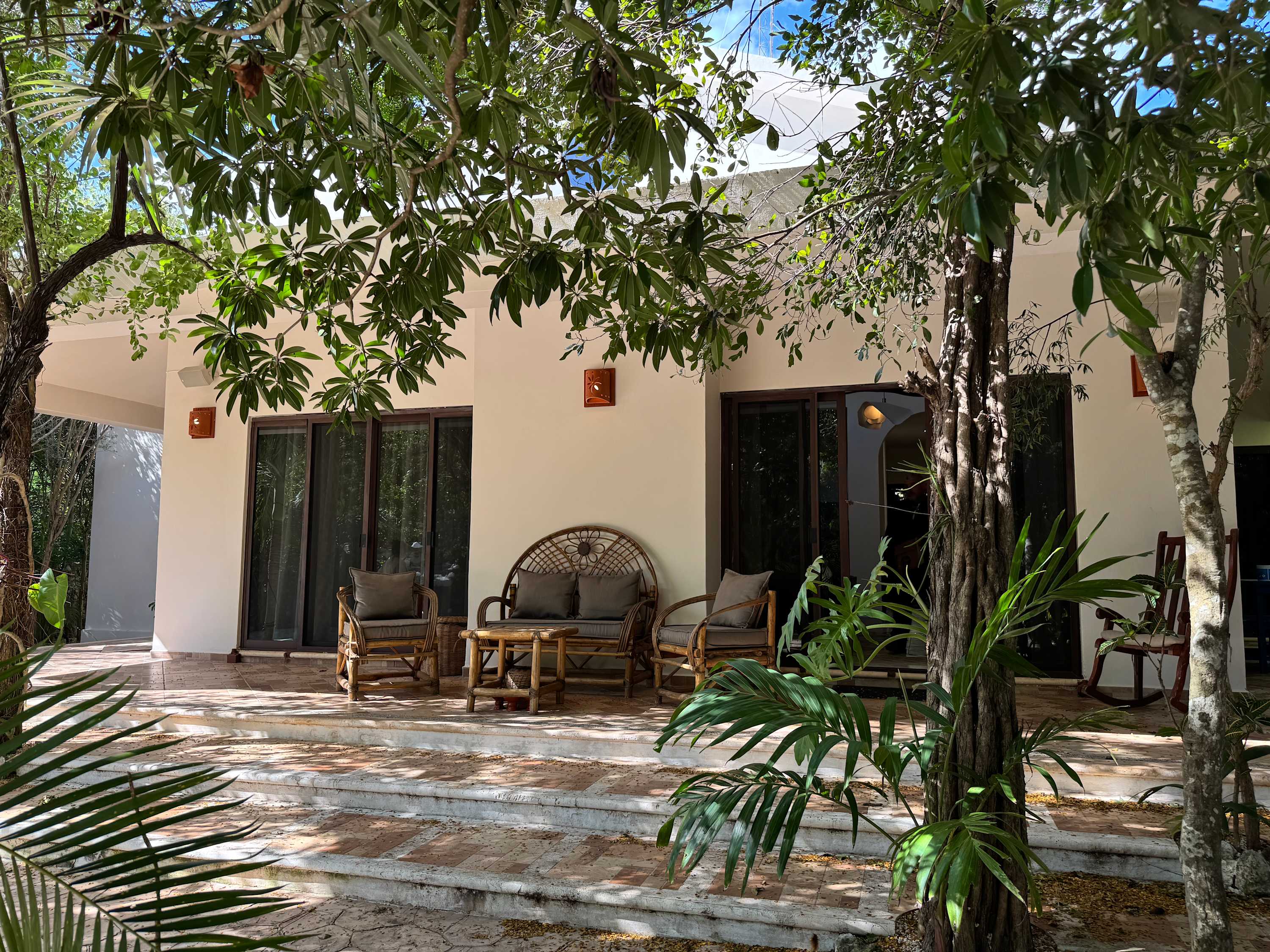 Perfect spot with chairs for evening chats with family and friends.