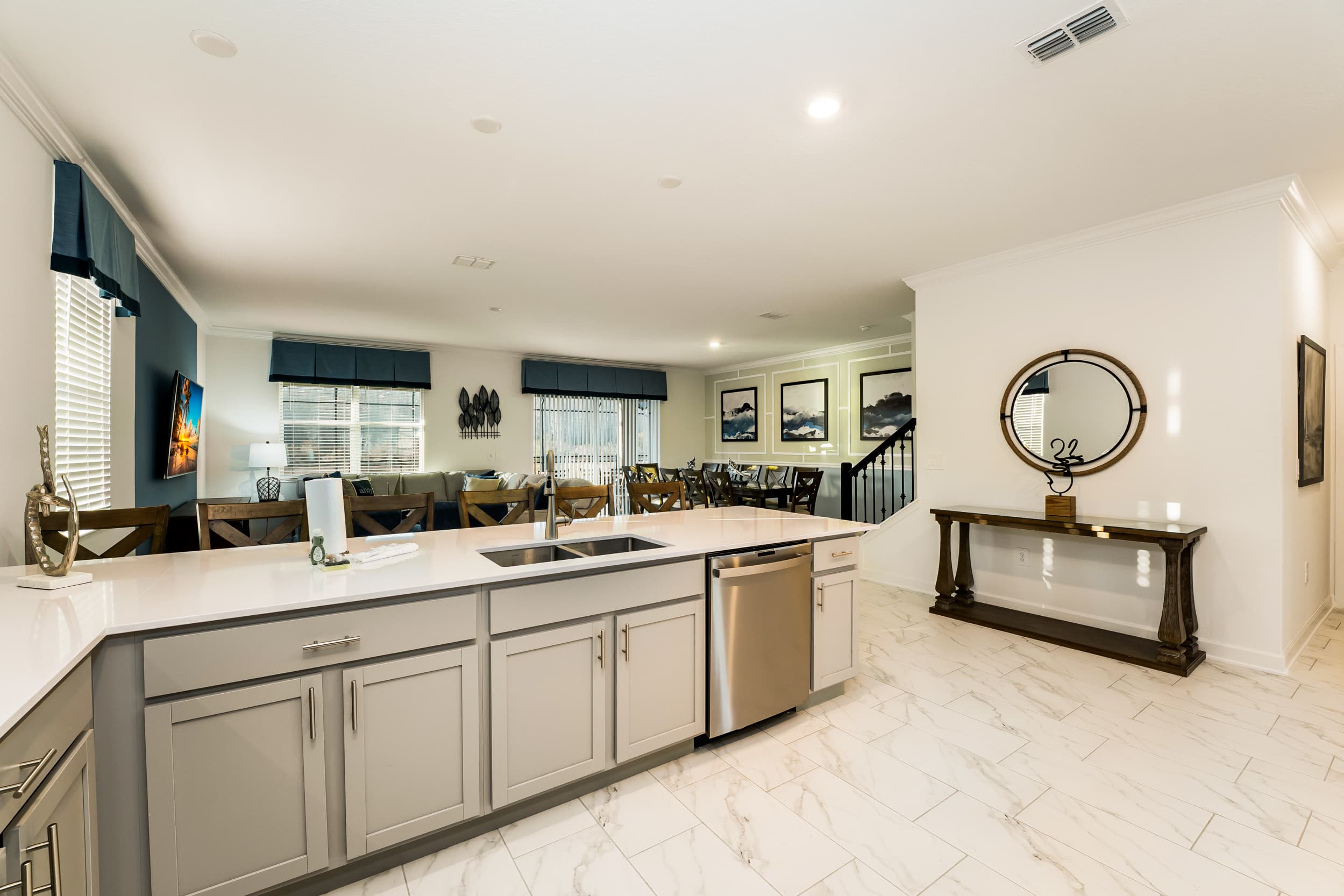 Experience luxury living in this expansive kitchen and dining area, perfect for hosting large gatherings.
