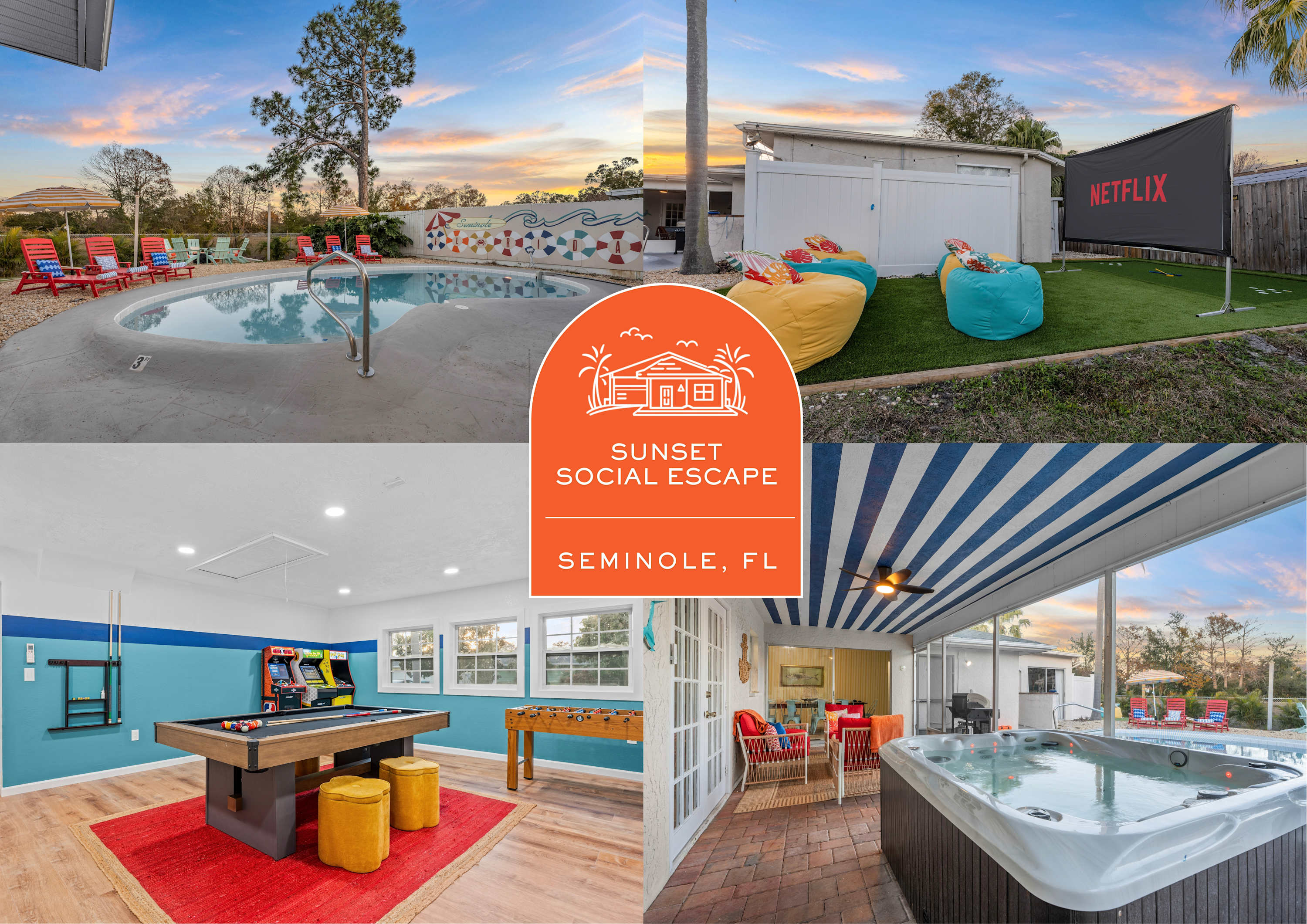 Backyard Oasis - Outdoor Theatre - Pool - Hot Tub — Seminole, FL — vacation rental