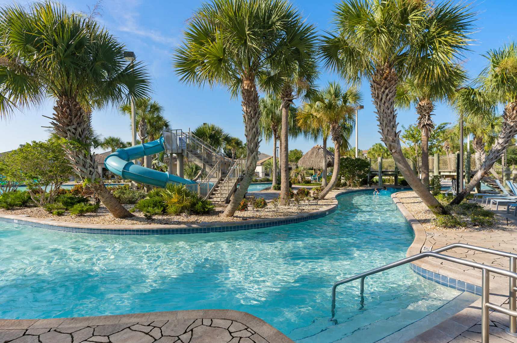 The Oasis Clubhouse features a lazy river.