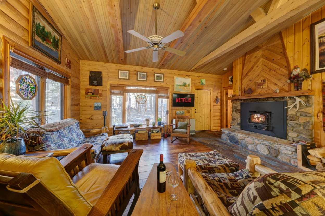 Living room fireplace