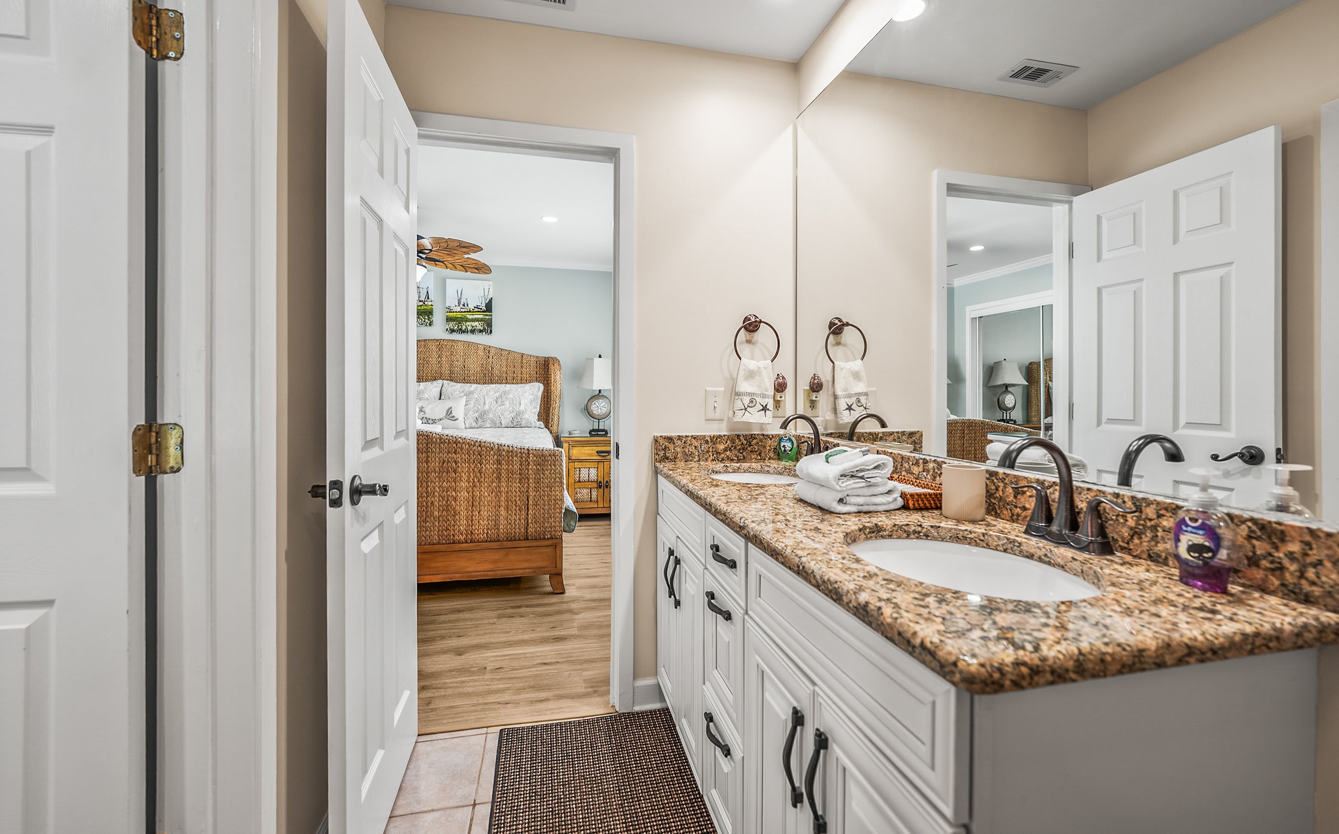 Primary bedroom with en suite bathroom