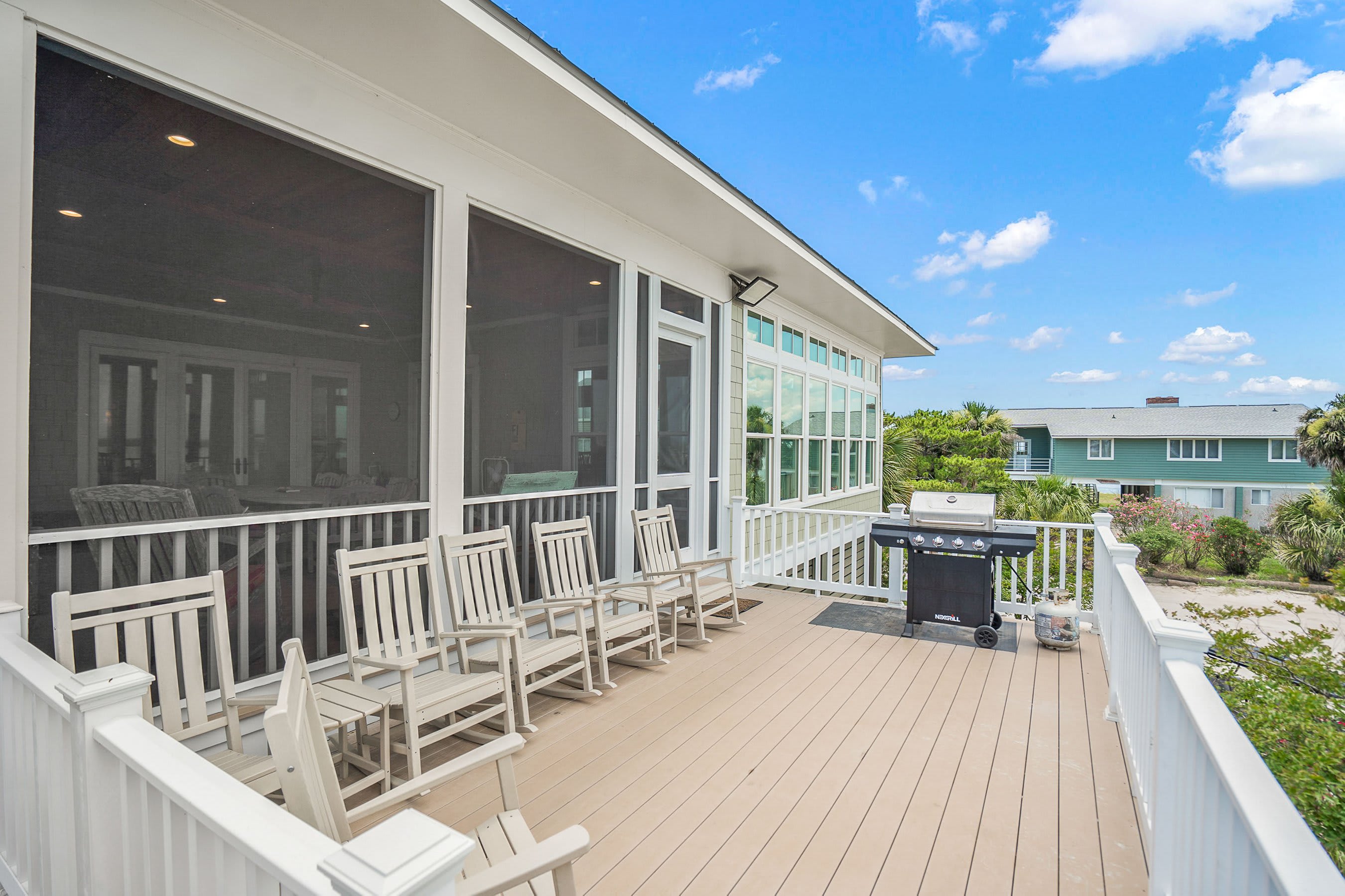 Grill Area Off Screened In Porch