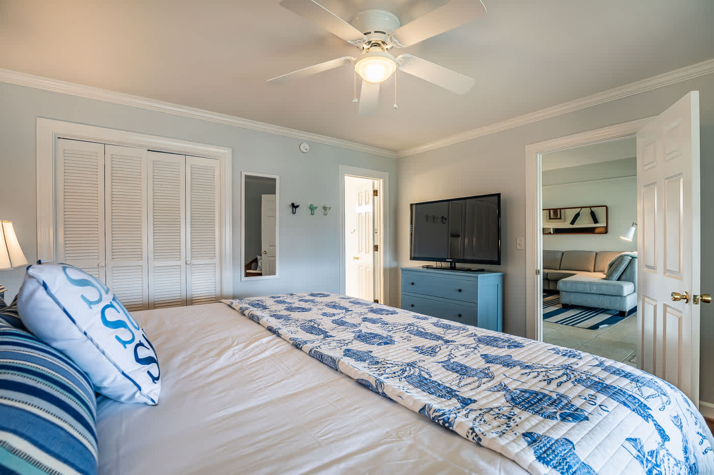 Primary Bedroom with King Bed and Full En Suite Bathroom