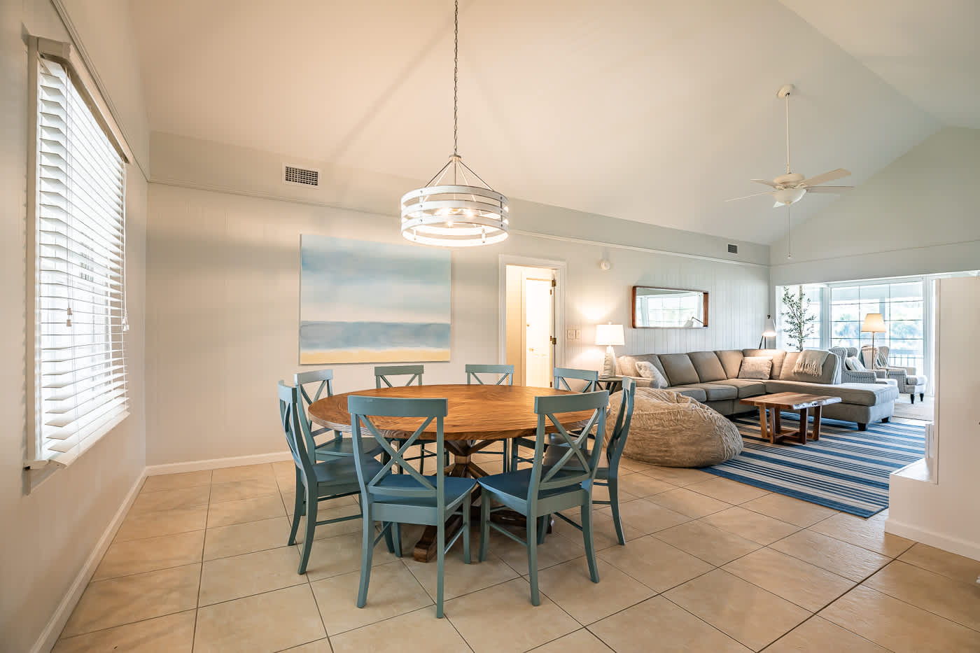 Open Concept with Dining, Kitchen, Living Areas