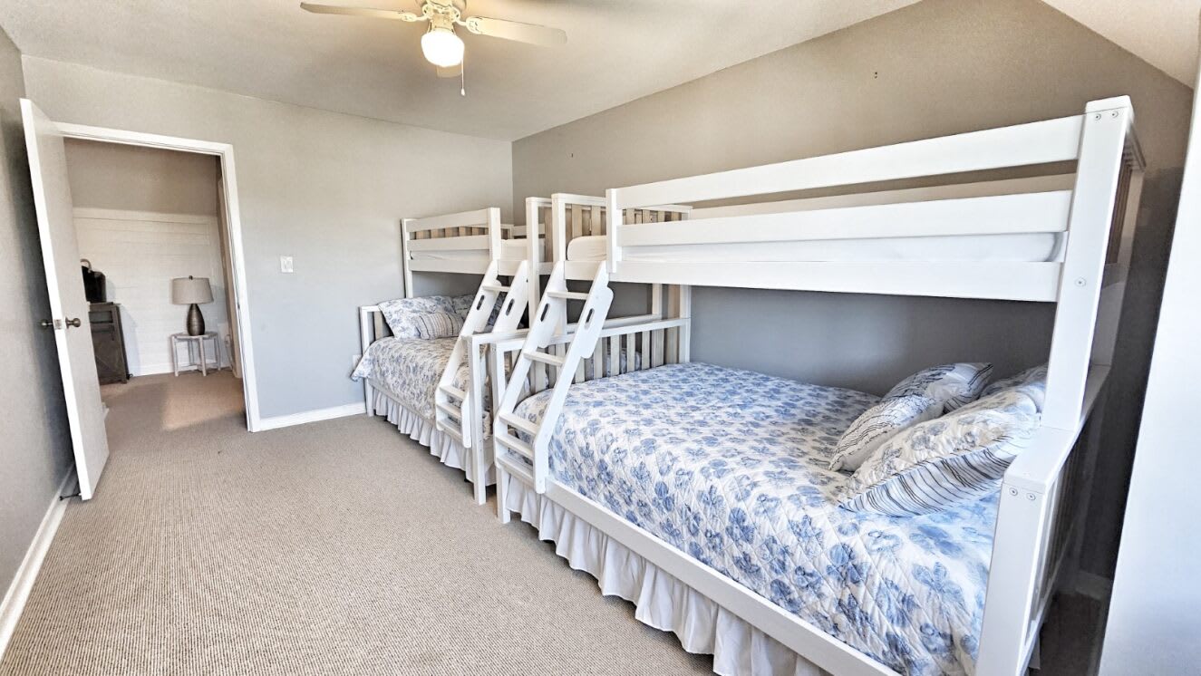 Second floor twin over queen bunk bedroom