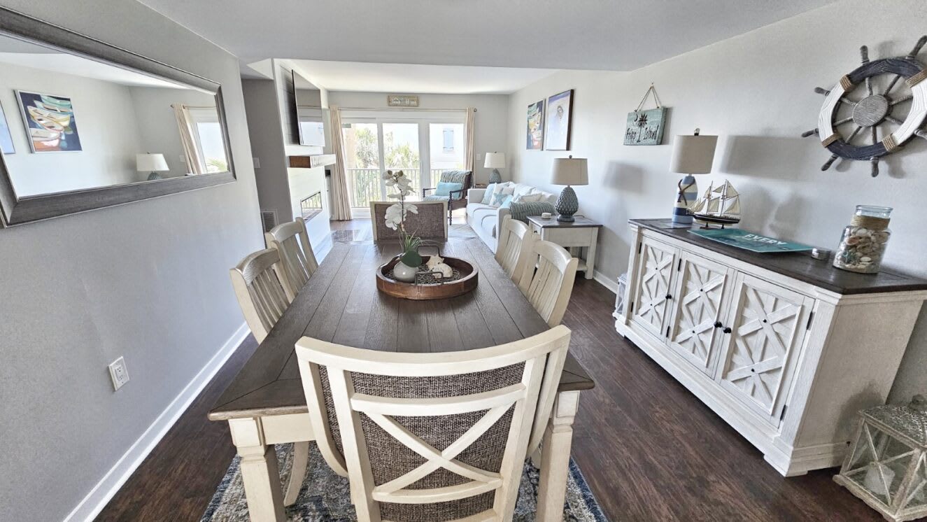 Open concept dining area