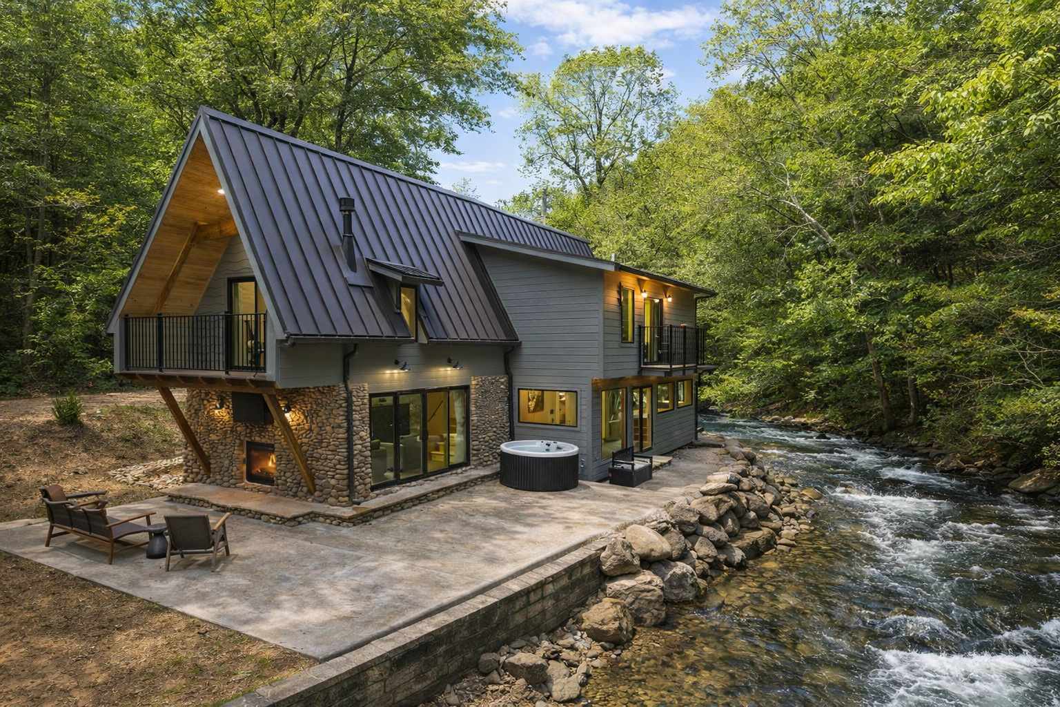 Waterfront A-Frame With Private Beach Near Park — Sevierville, TN — vacation rental