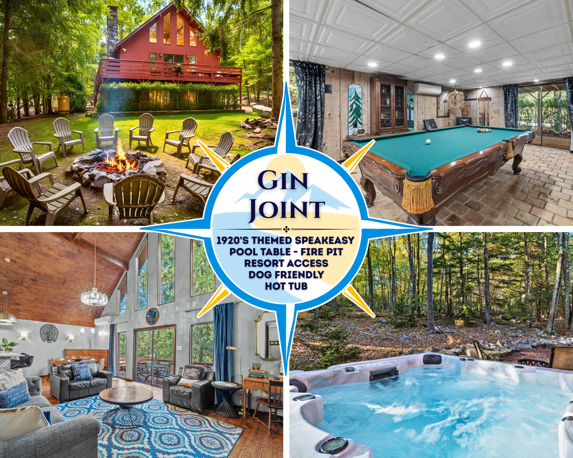 Lake Harmony Speakeasy, Hot Tub, Dog-Friendly Stay