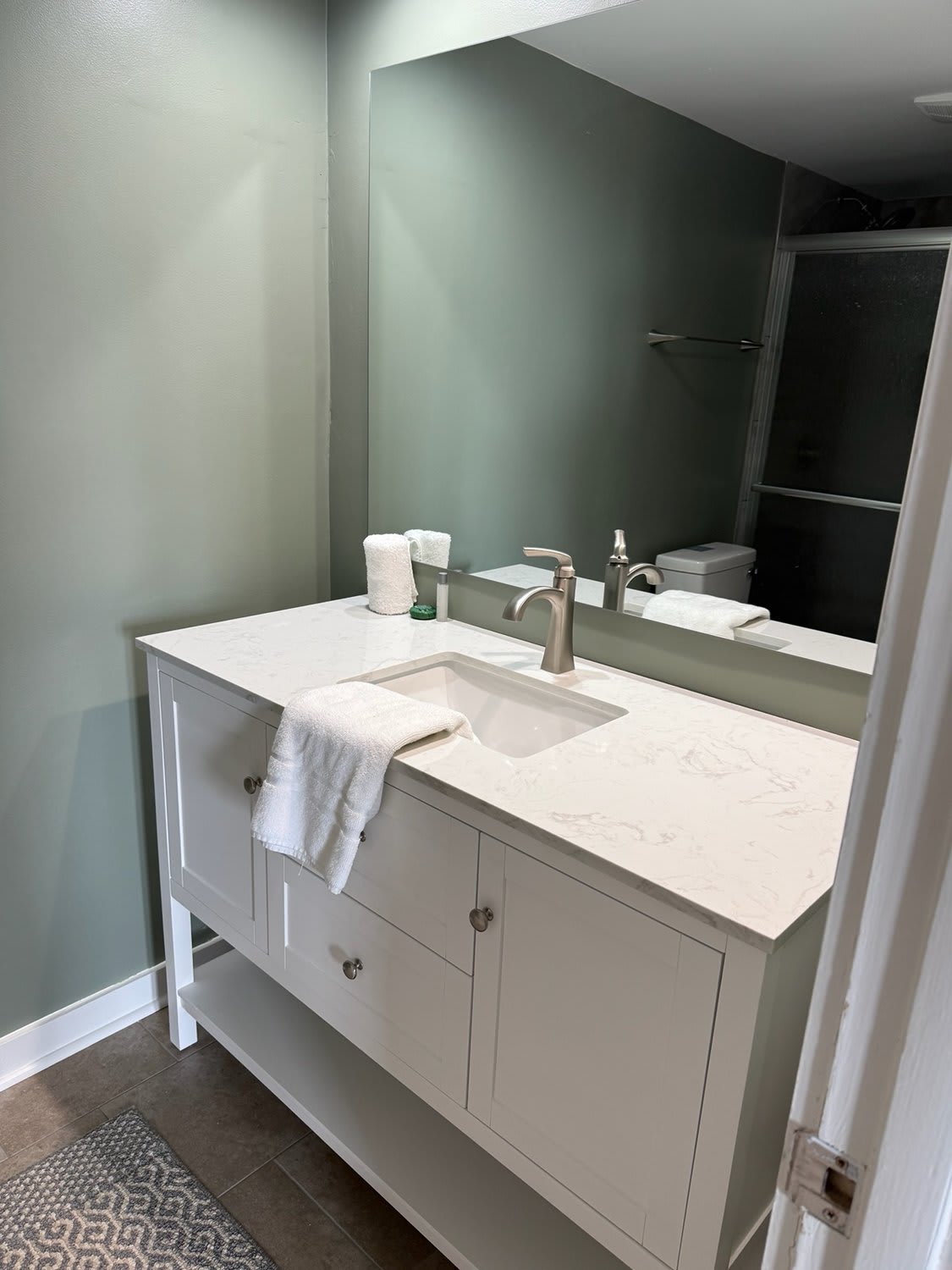 Fully Renovated Primary Bathroom with Walk-In Shower 