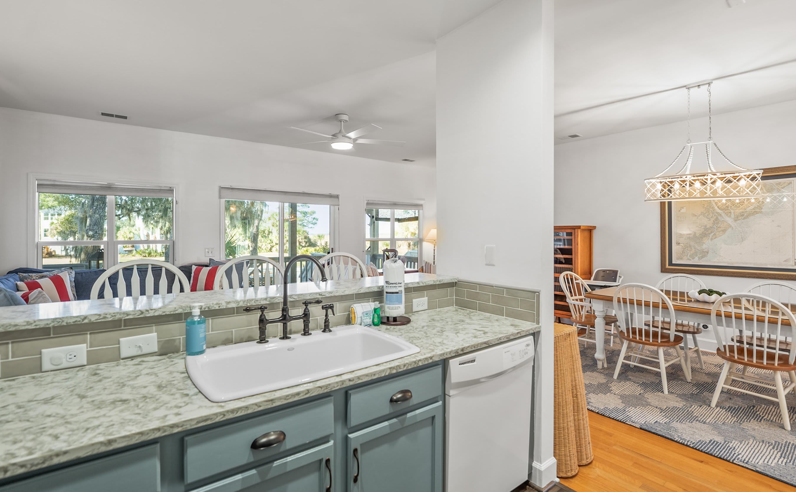 Fully Equipped Kitchen Features Full-Size Appliances