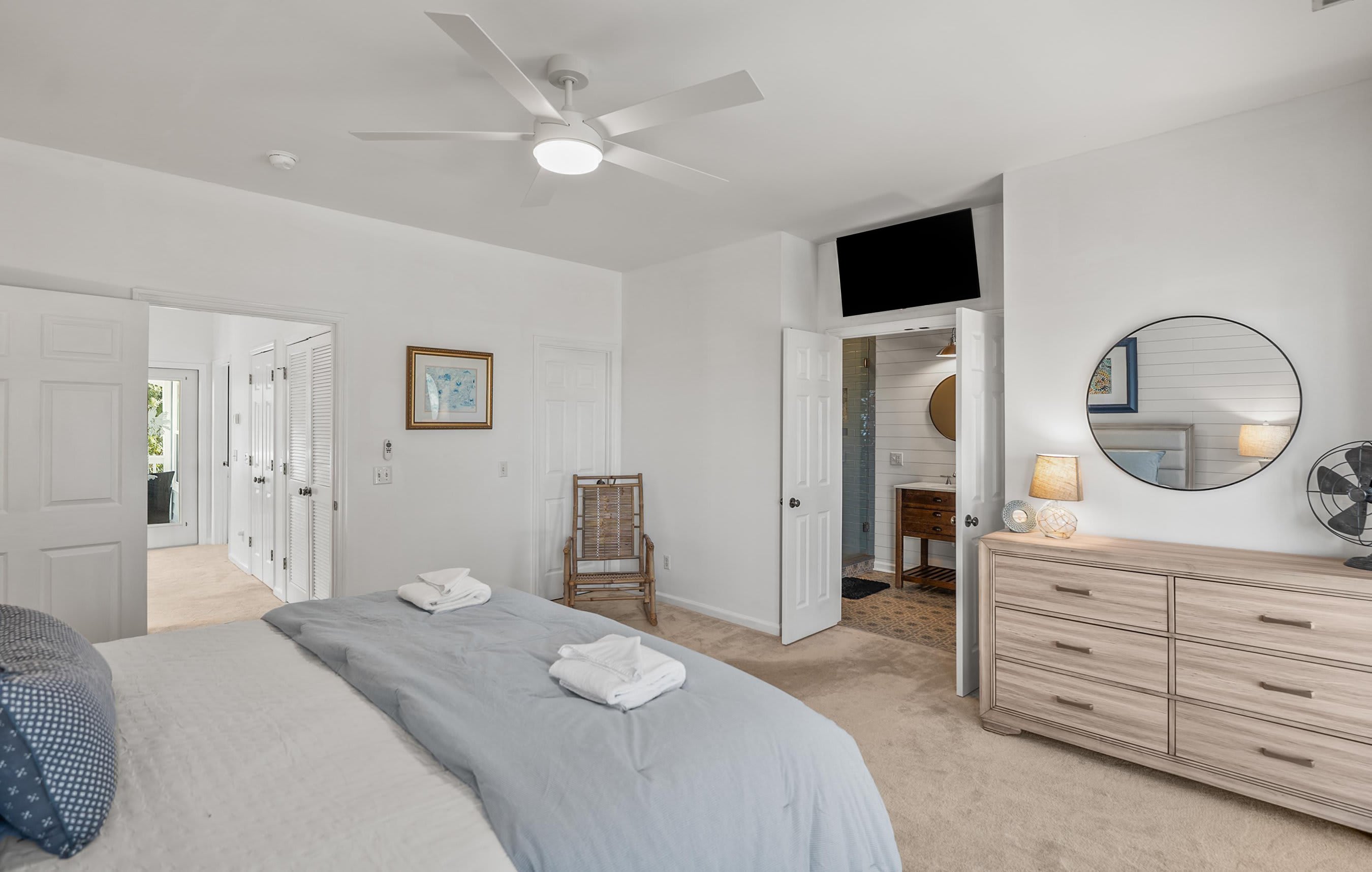 Primary Suite Features a King Bed and Spa-Like Ensuite