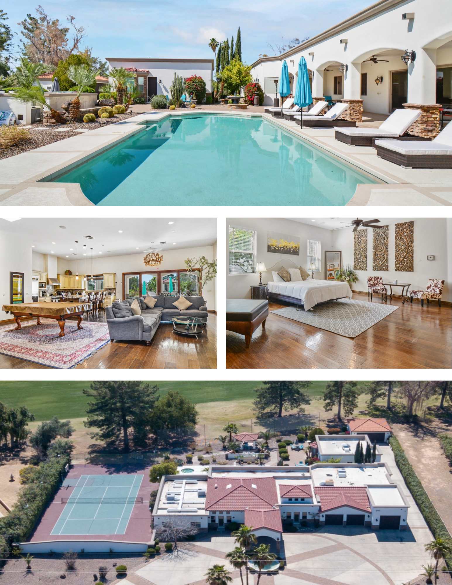 7BR Villa Mansion on Golf Course | Casita, Pool & Tennis Court — Scottsdale, AZ — vacation rental