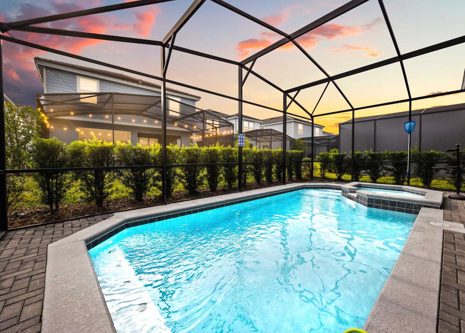 Take a refreshing dip in your own private pool, complete with child safety fence for peace of mind.