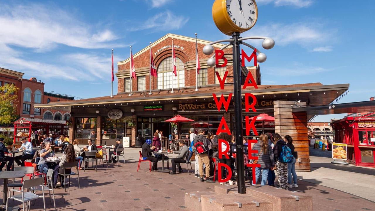 ByWard Market – 1 km / 5 min walk