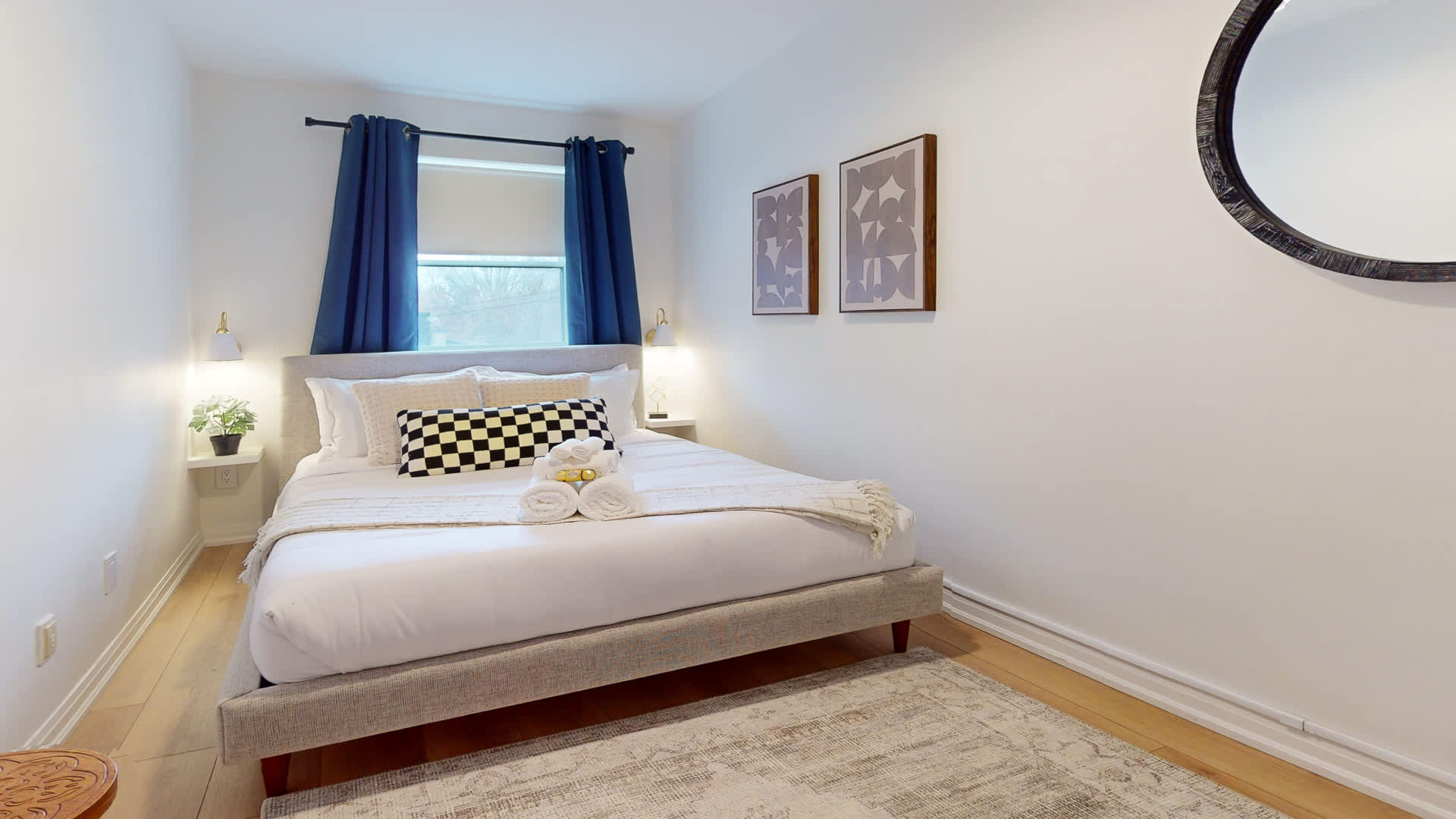 Queen Bedroom - Bright, peaceful, and perfectly designed for rest.