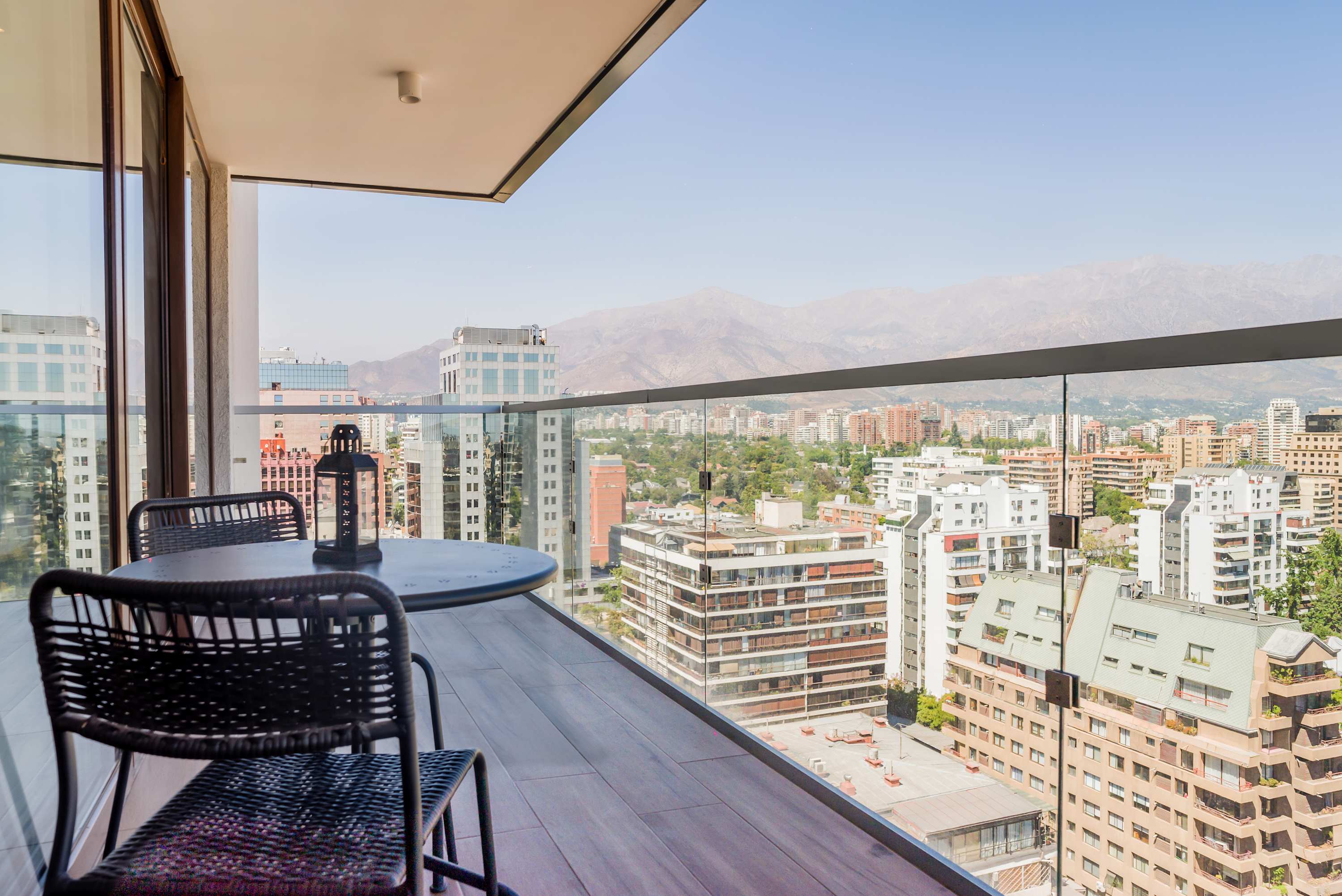 Enjoy breathtaking city and mountain views from your private balcony, perfect for morning coffee or evening relaxation.