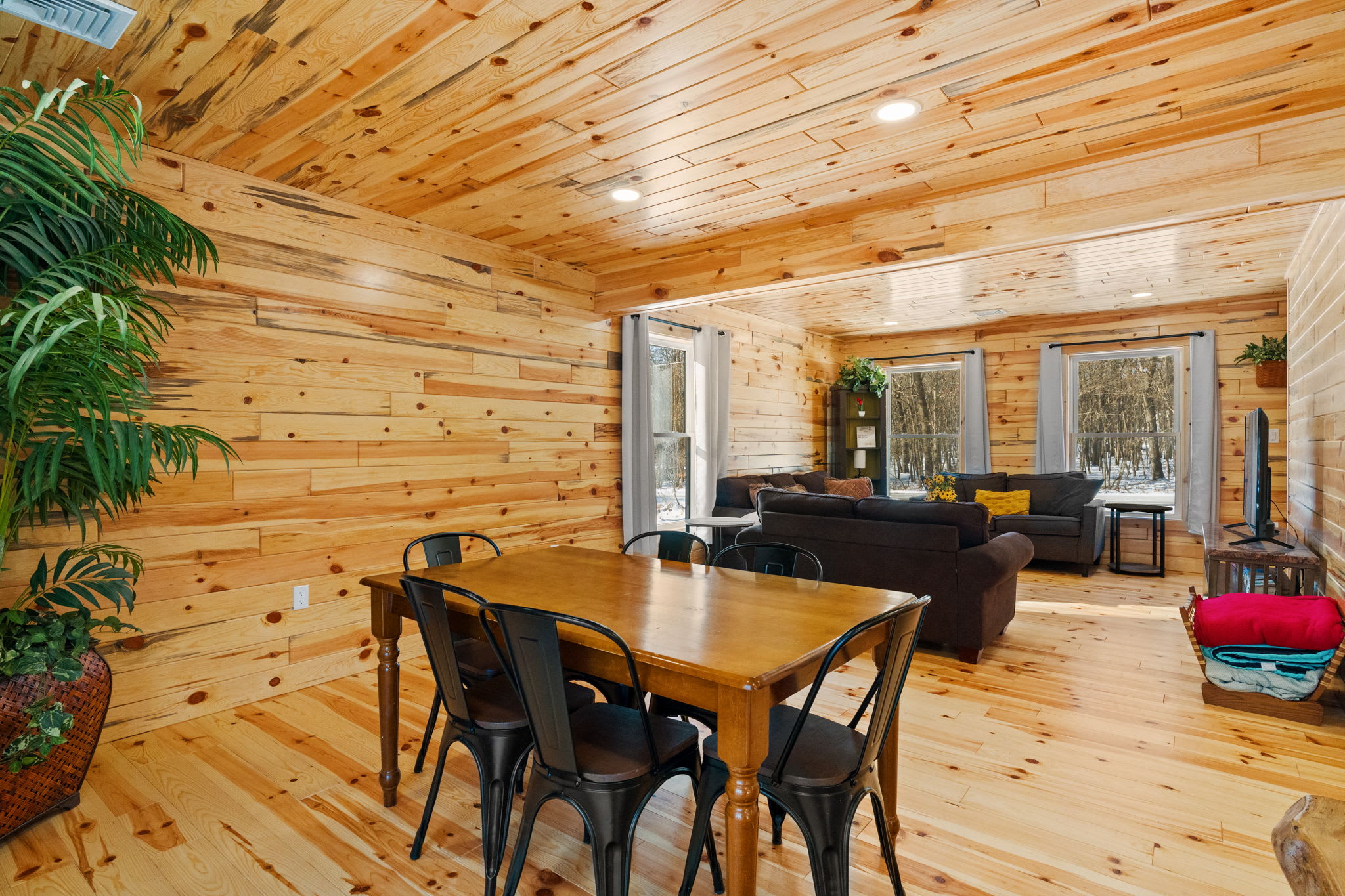 Gather around the dining table for home-cooked meals with the whole group