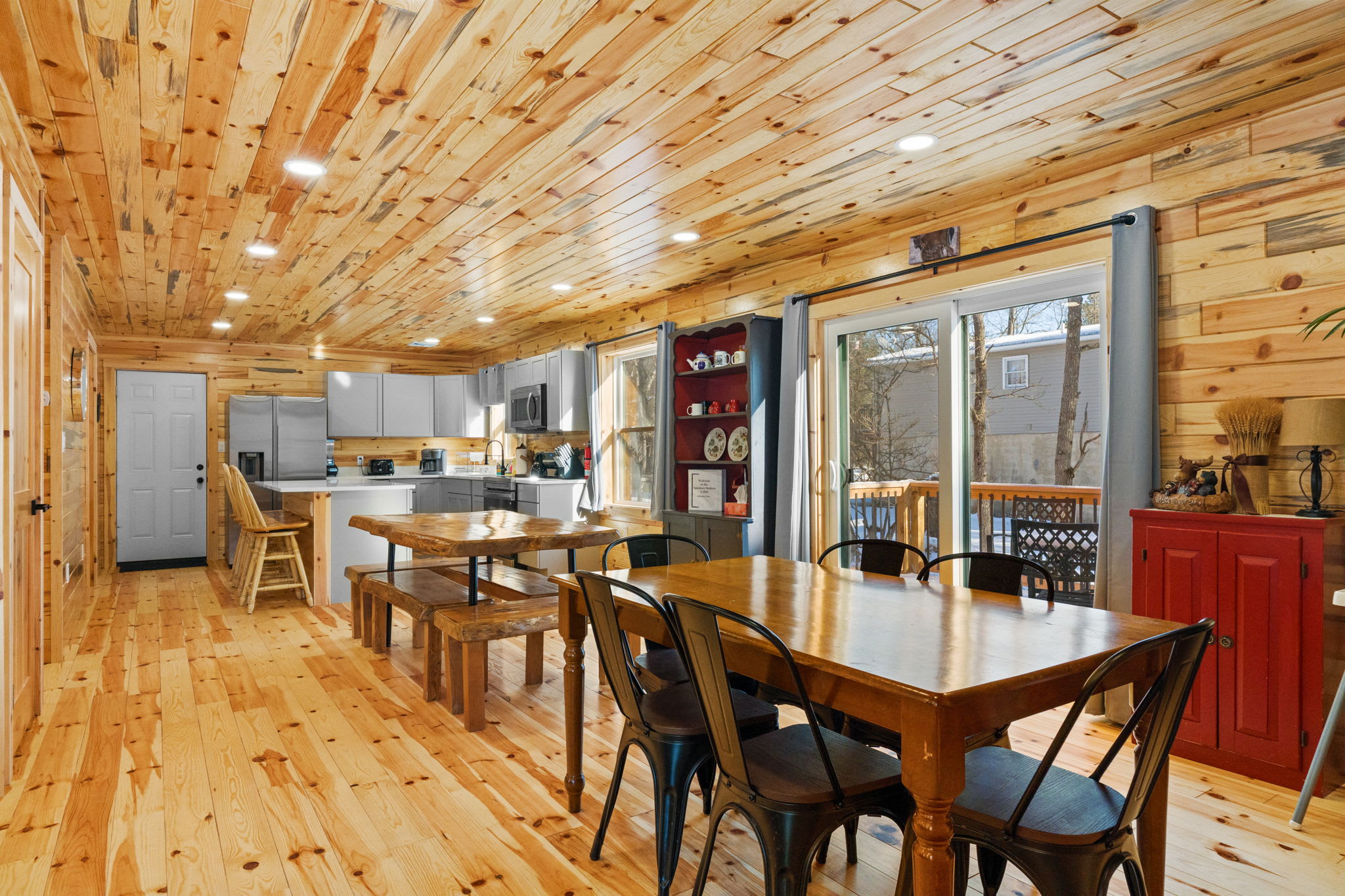 Plenty of seating at both dining tables so no one misses a meal together