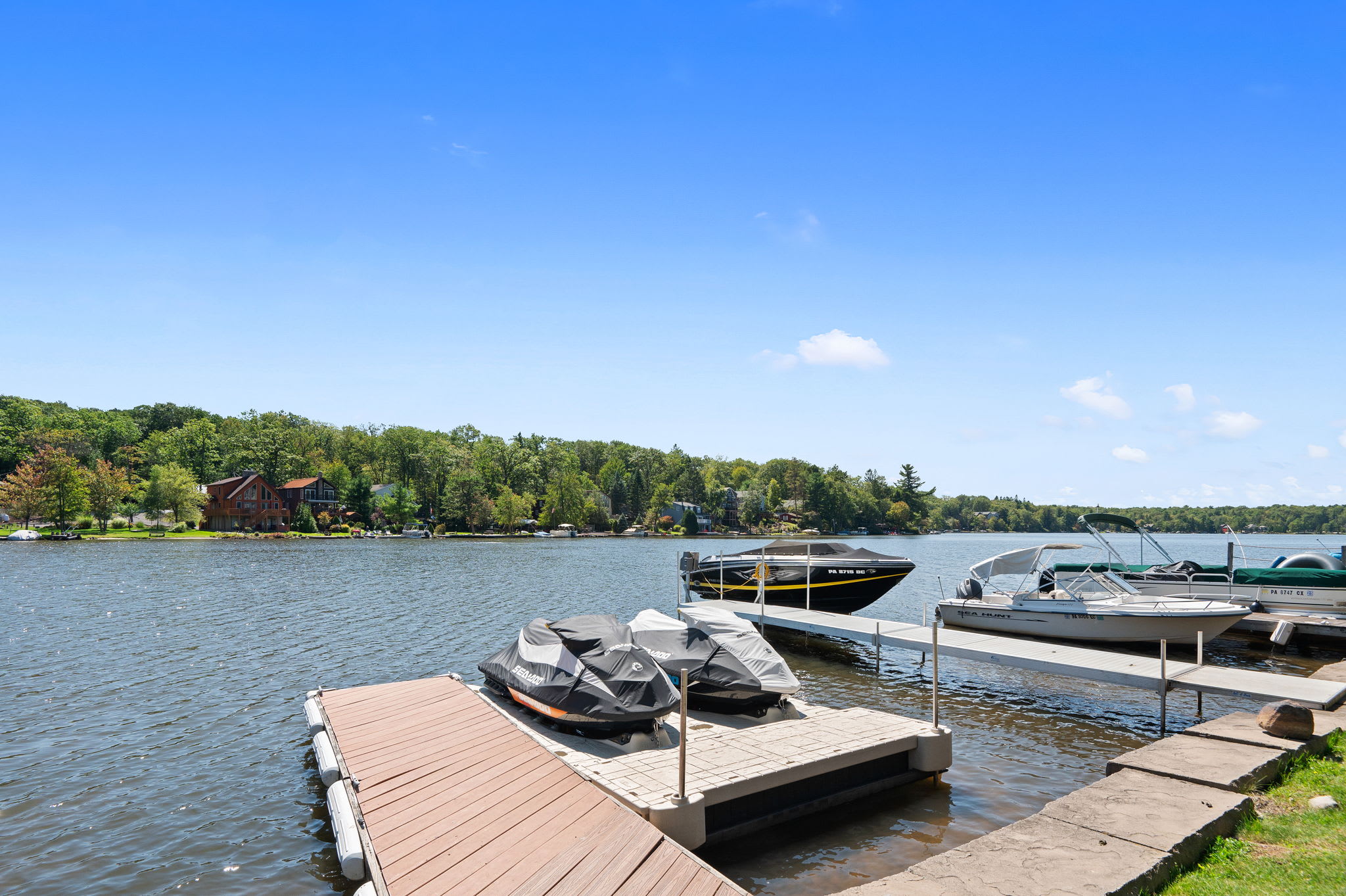 Head to the dock for kayaking, swimming, or simply taking in the lake views