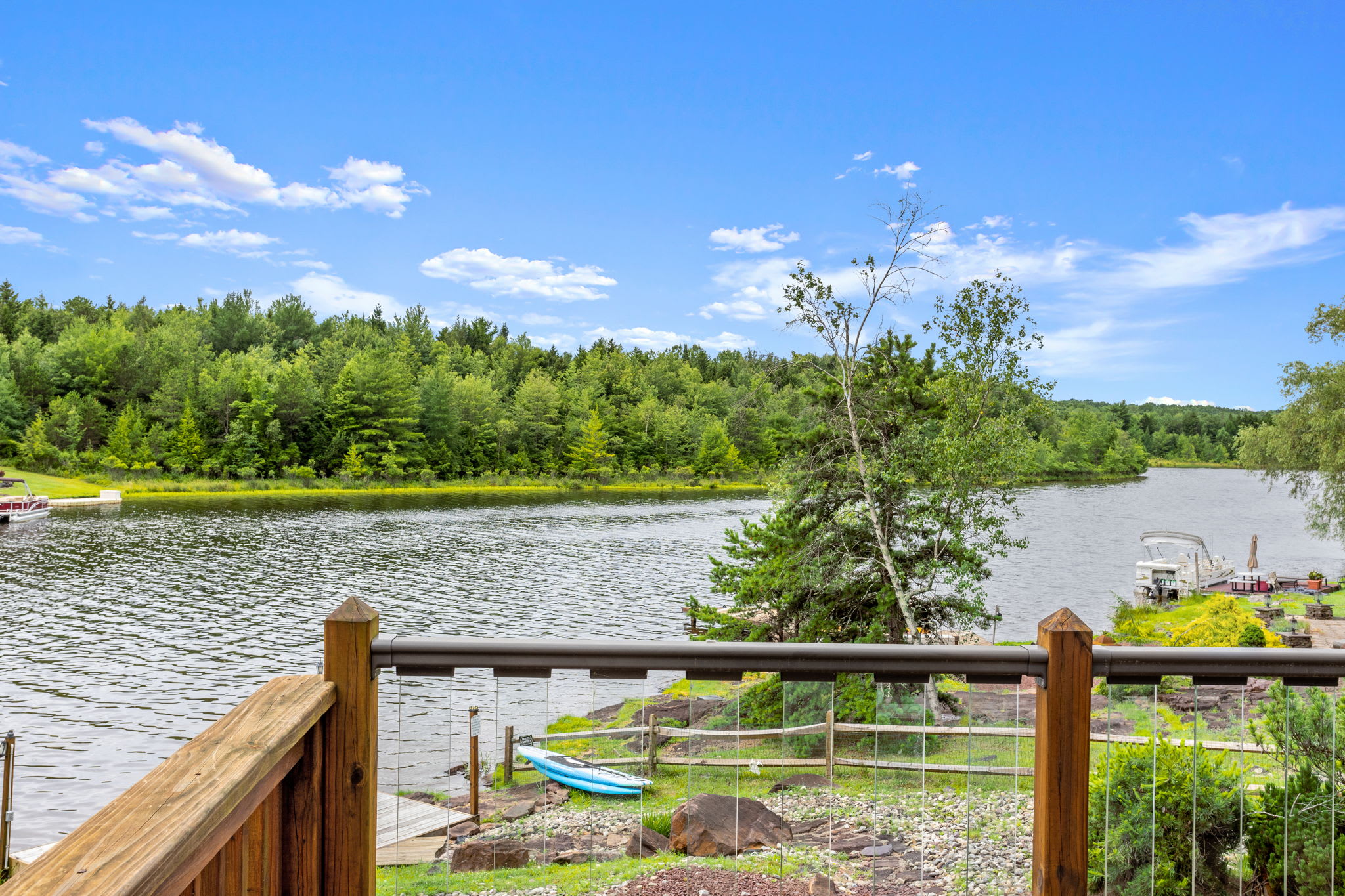 Stroll down the lawn to the lake and dock for a day on the water