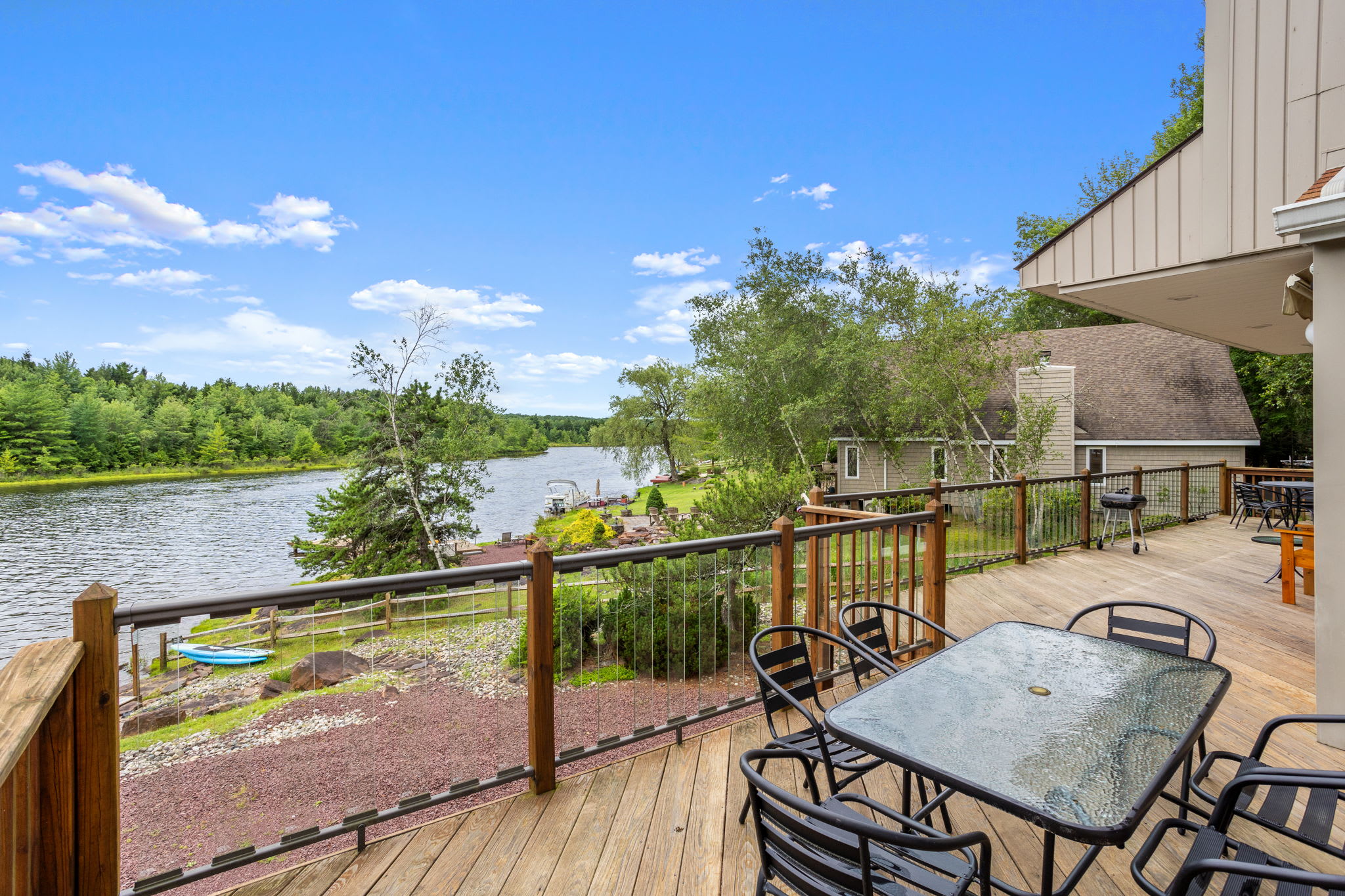 Step onto the deck and soak in the fresh lake breeze