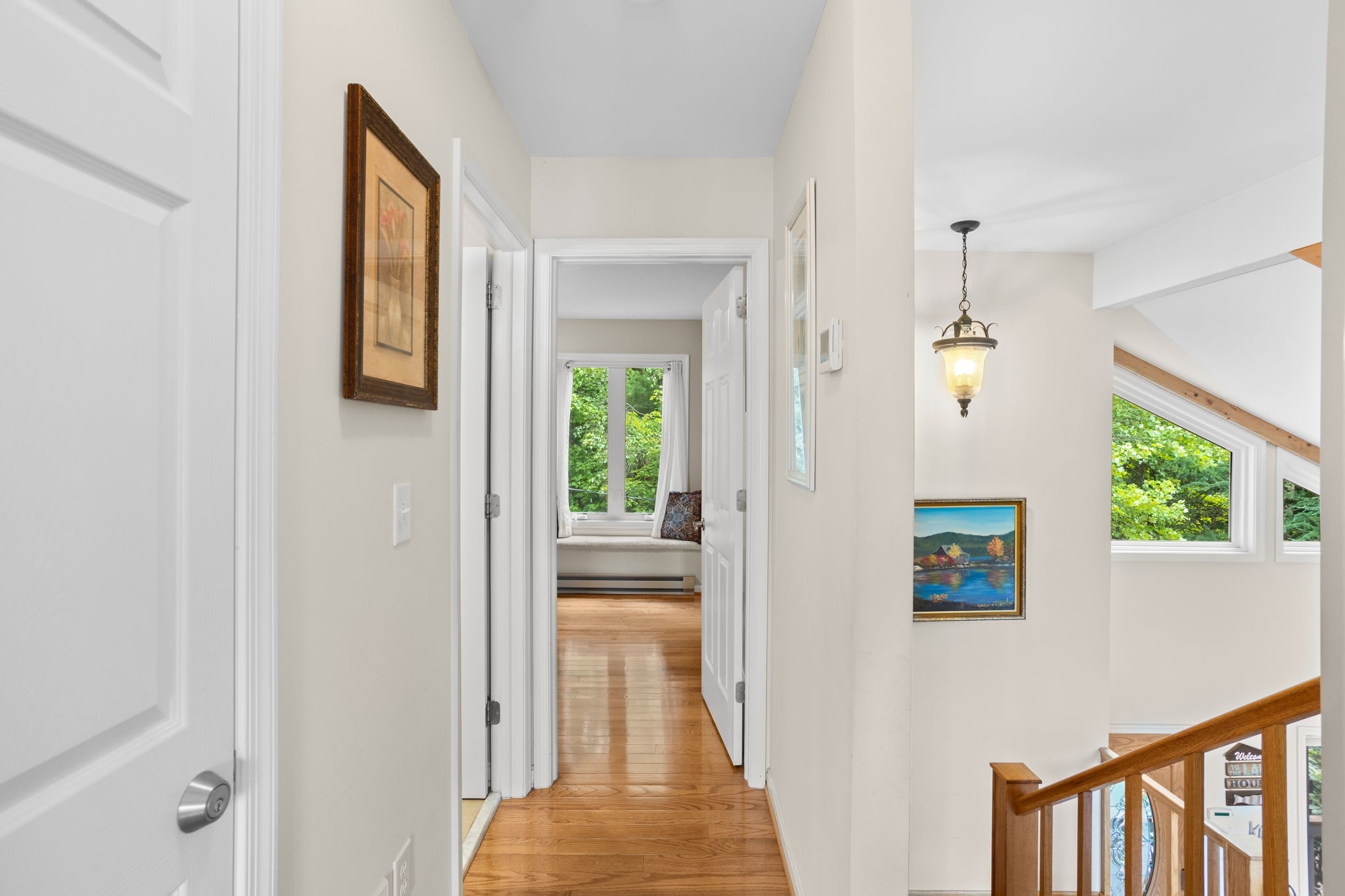 Hardwood floors and warm touches throughout the home
