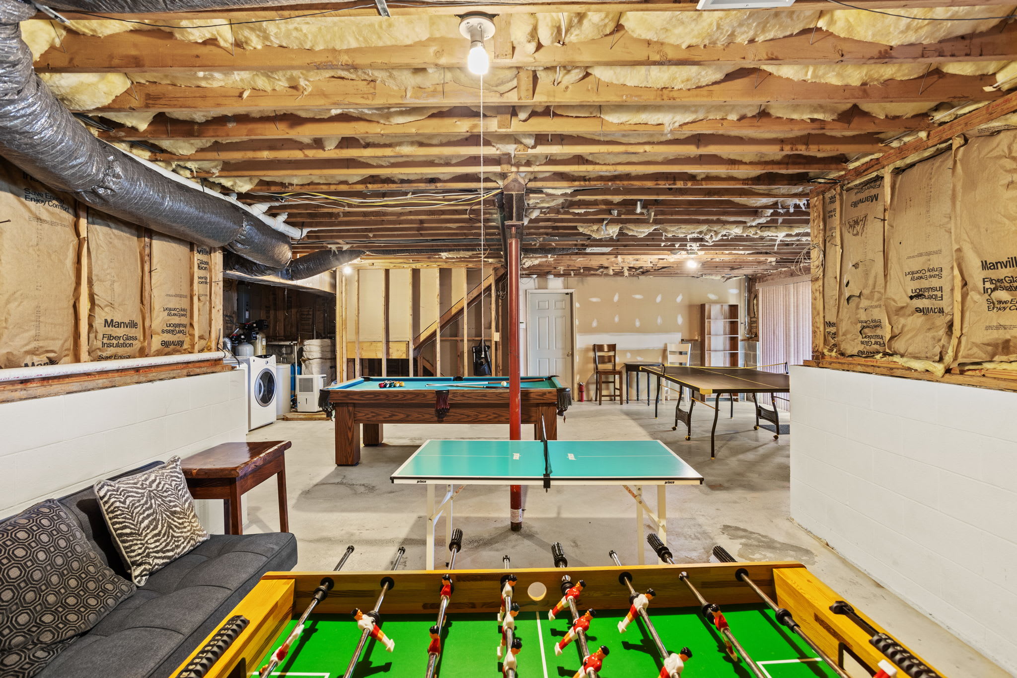 Challenge everyone to a round of pool in the game room