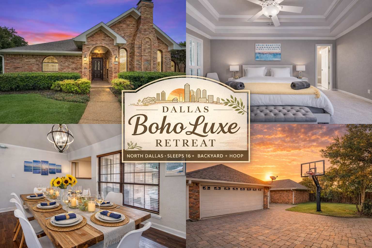 Stunning Gables House, Basketball Court — Dallas, TX — vacation rental