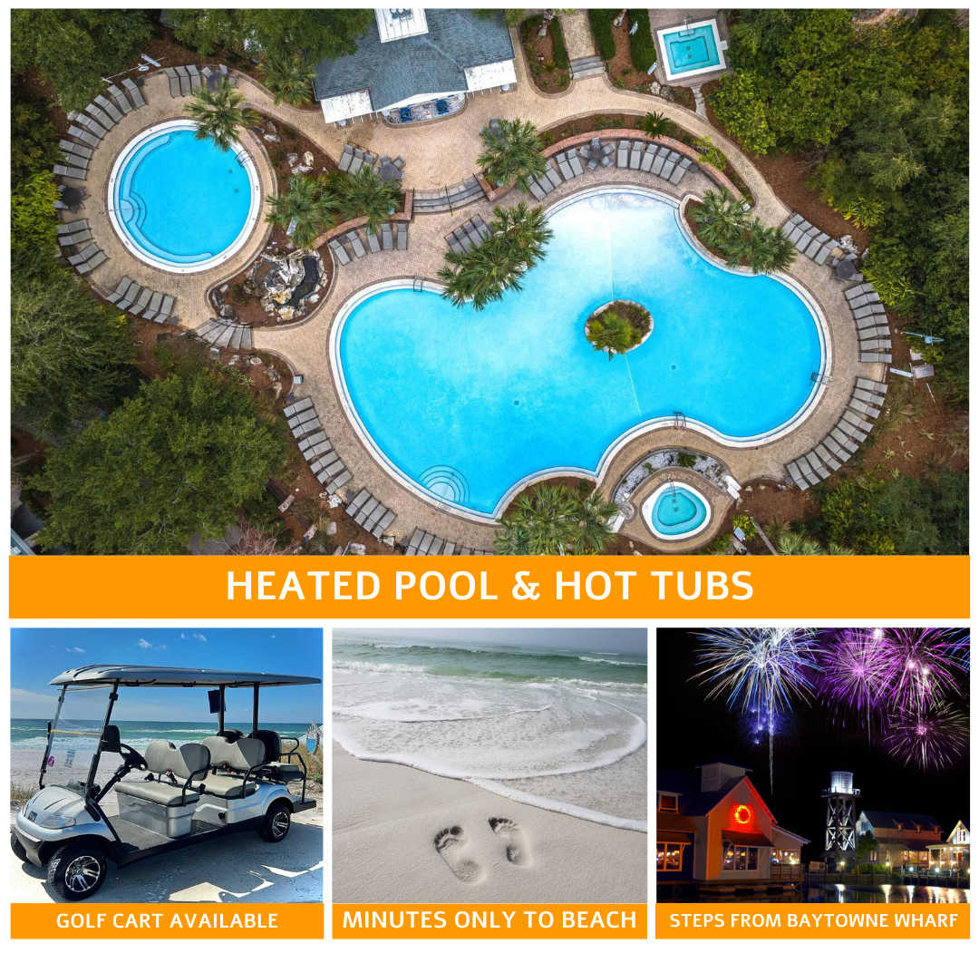 Baytowne Bliss at Lasata with Heated Pool & Golf Cart