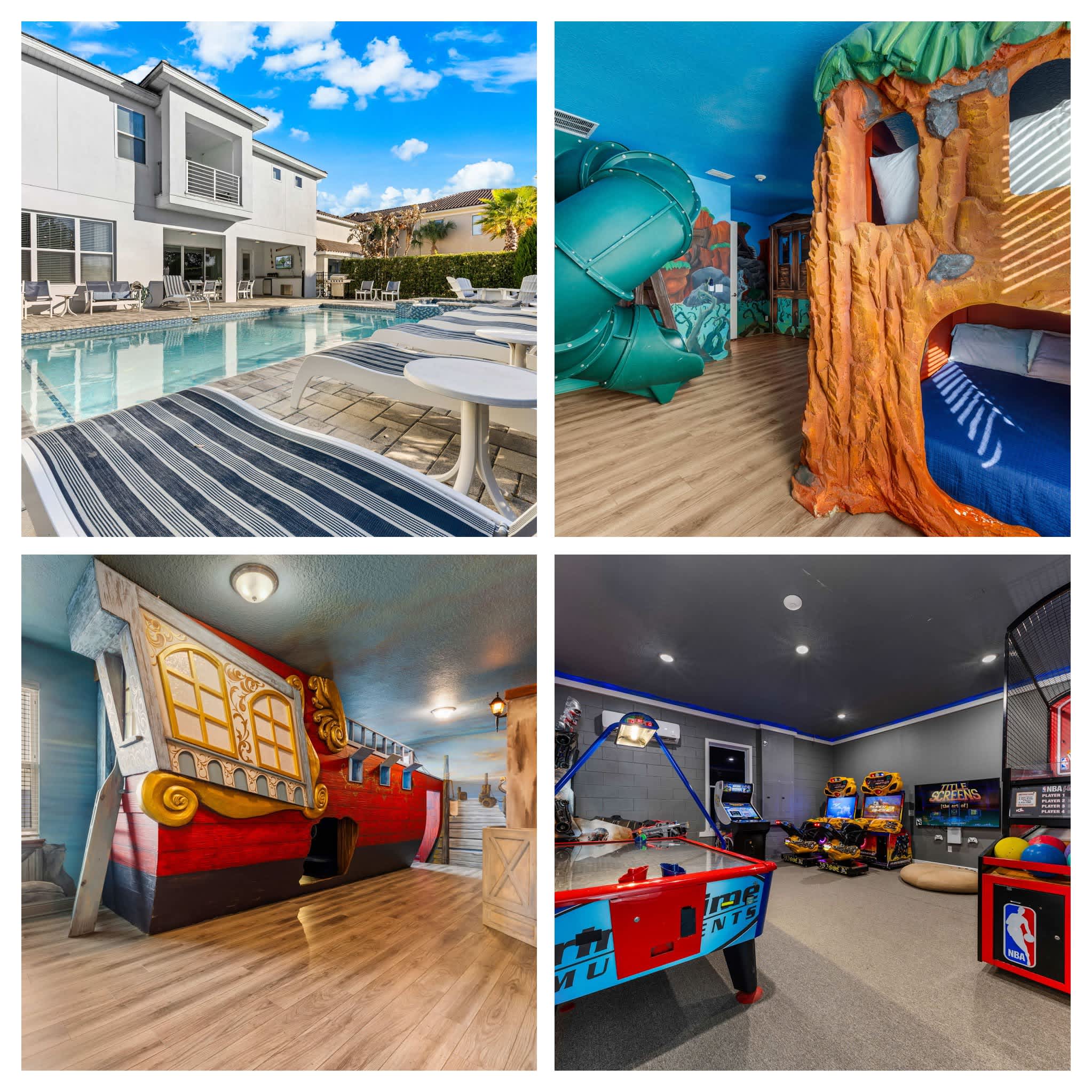 Happiest Home on Earth - Custom Pirate & Nature Bunks, 8 King Suites, Theater & Pool