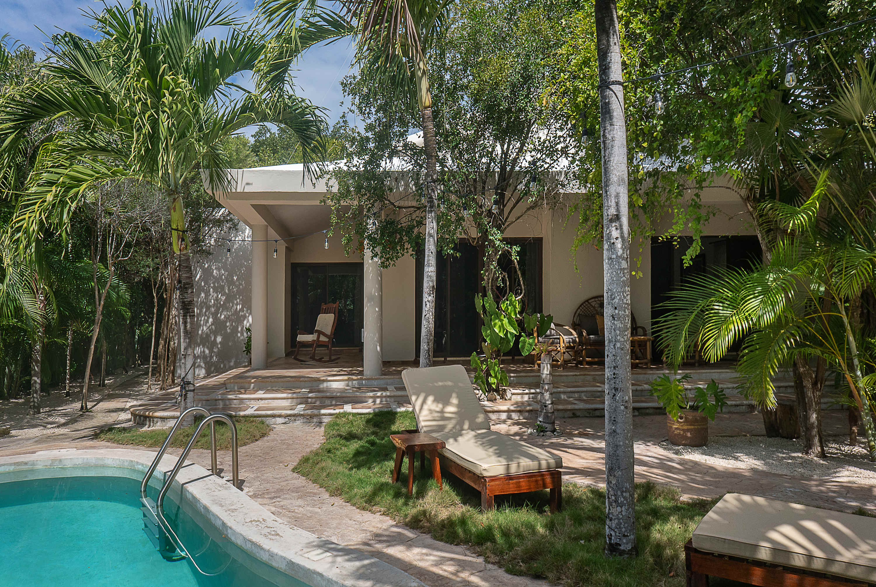 Enjoy a beautiful pool and sunbeds ,designed for relaxation and sunny afternoons