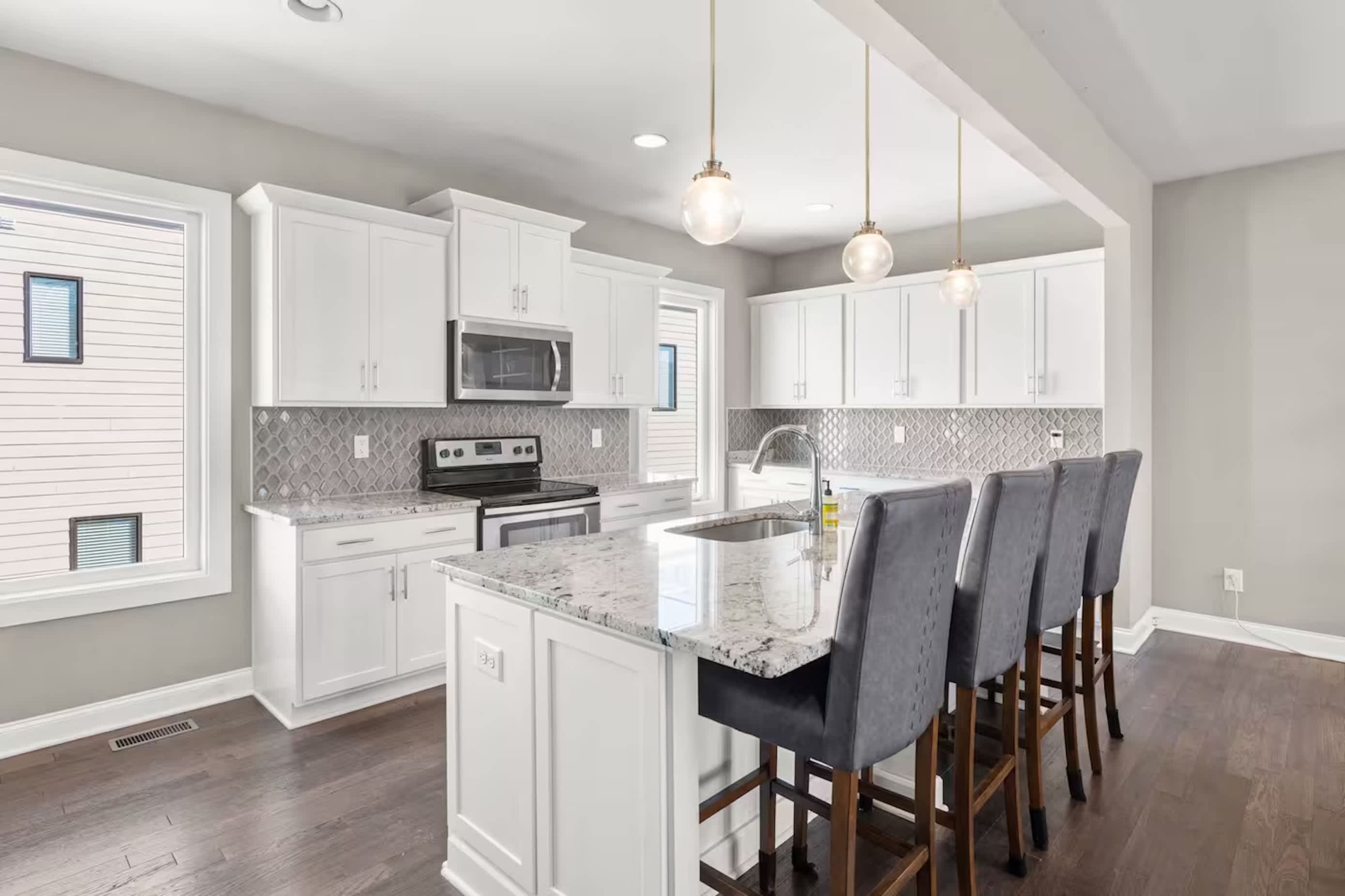 Stunning kitchen with modern stainless steel appliances
