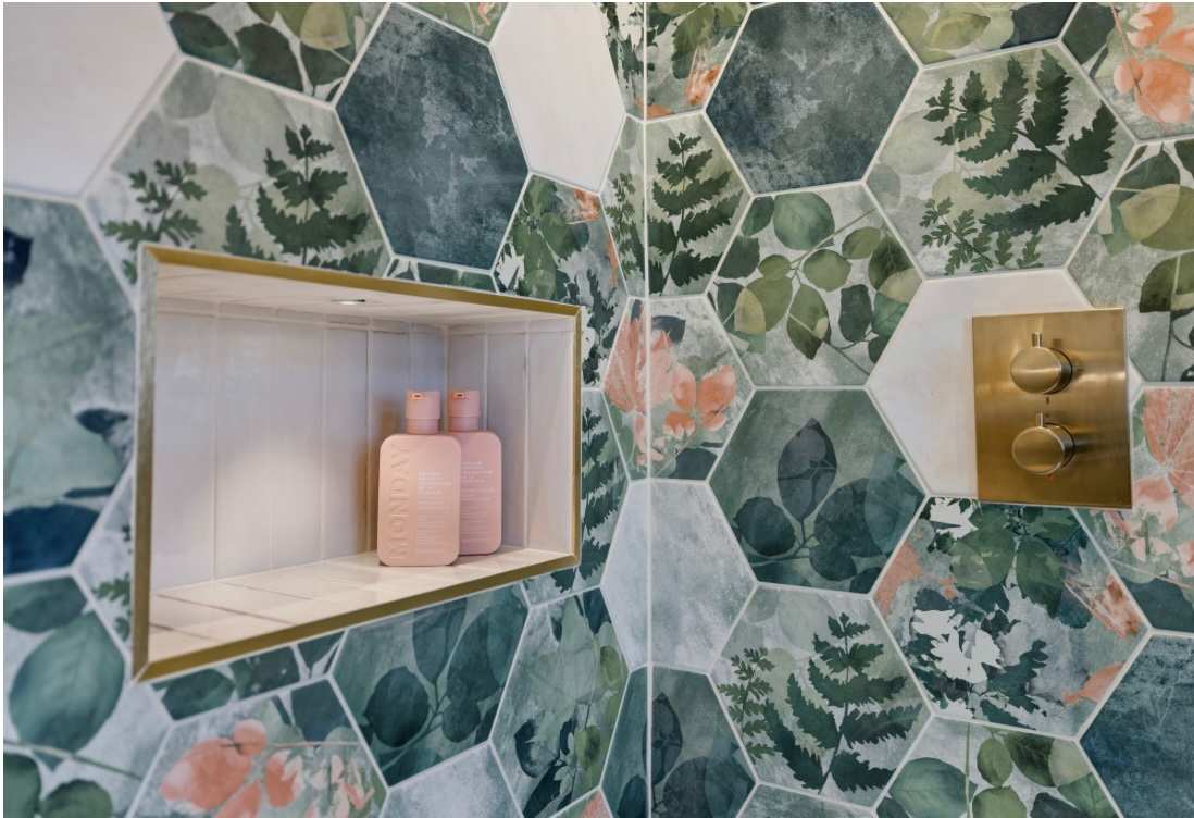 Stylish and contemporary shower space.