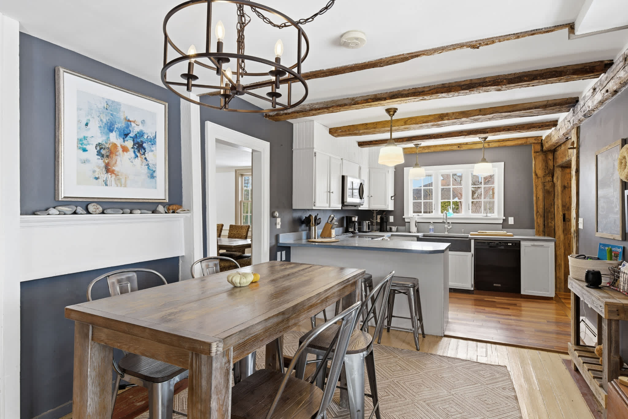 Sip morning coffee or play a round of cards at the kitchen table​