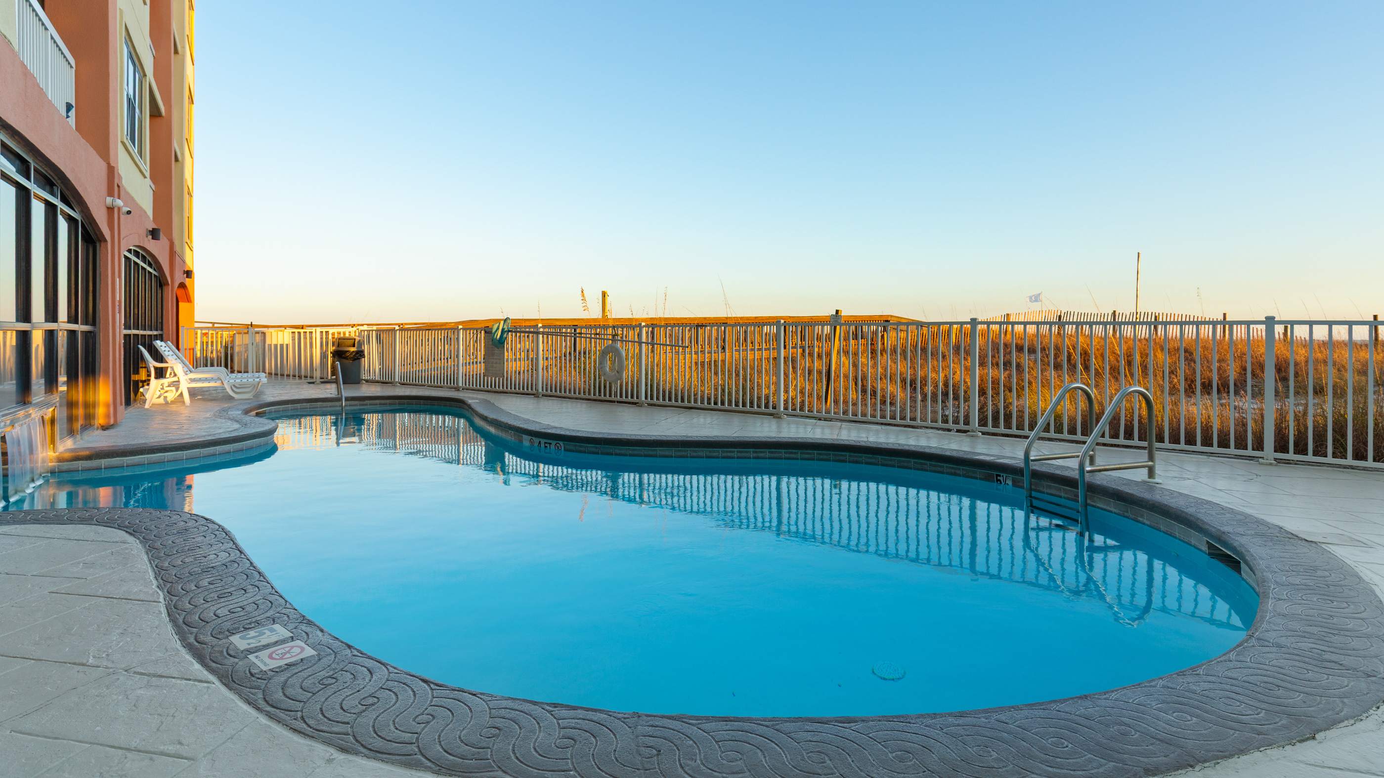 Need a quick soak or a waterside nap? This indoor/outdoor pool is just downstairs, ready and waiting for all of your lazy vacation afternoons. 