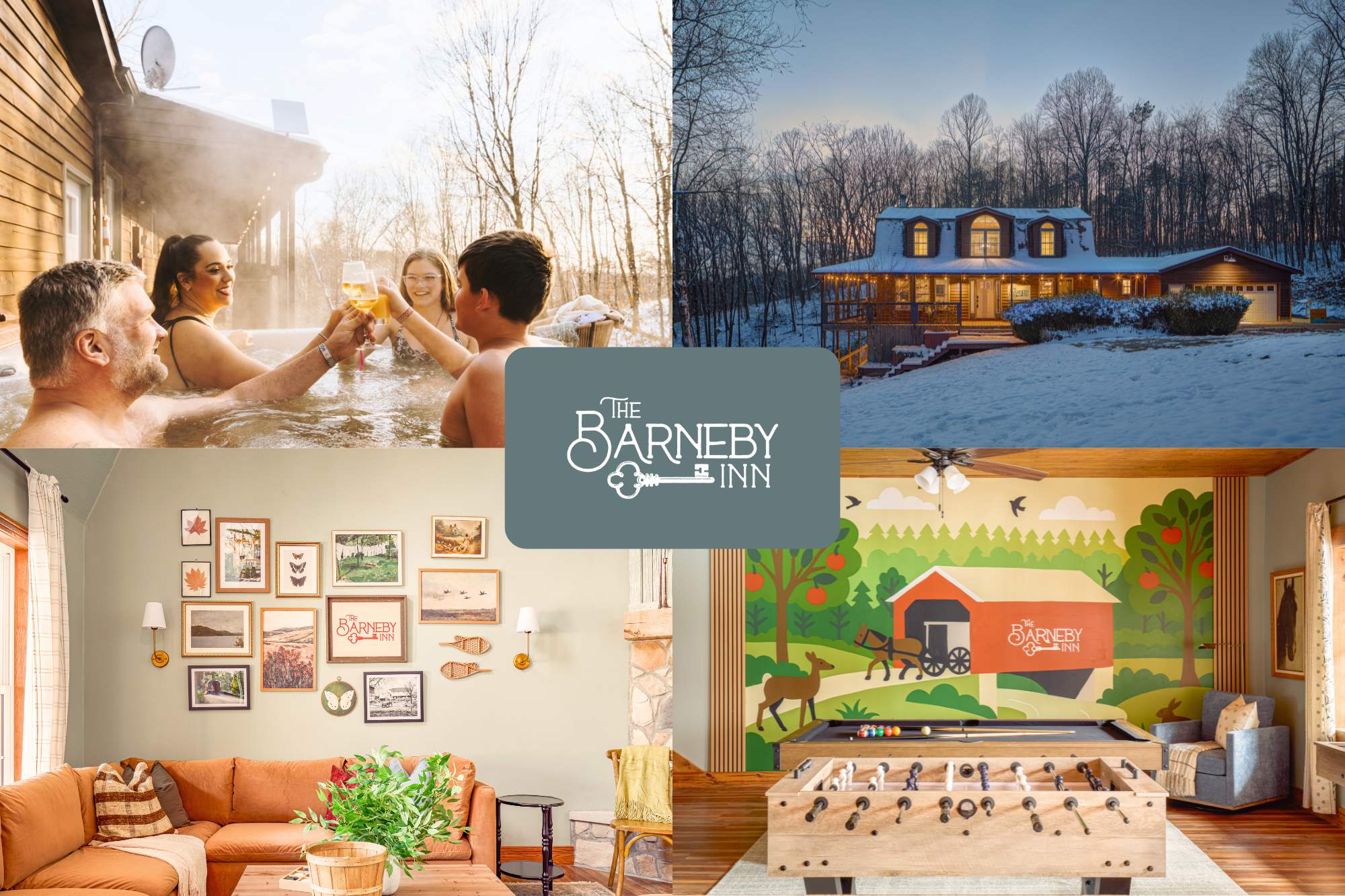 The Barneby Inn | Hot Tub • Game Room • Speakeasy