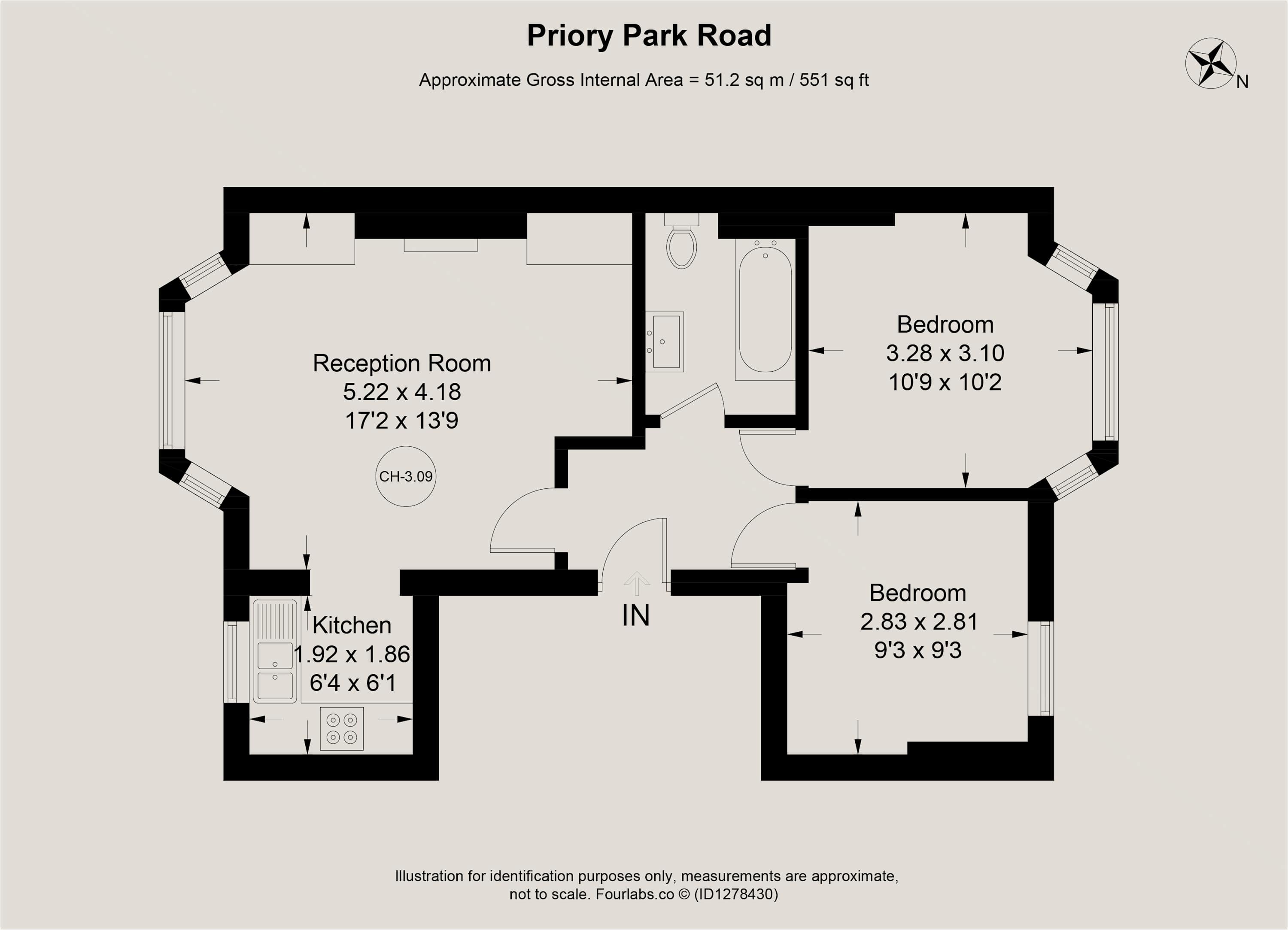 Queen's Park 2-Bed Apartment · Sleeps 4 in Priory Park Road, C NW6 - Property image 18 - VivreStays
