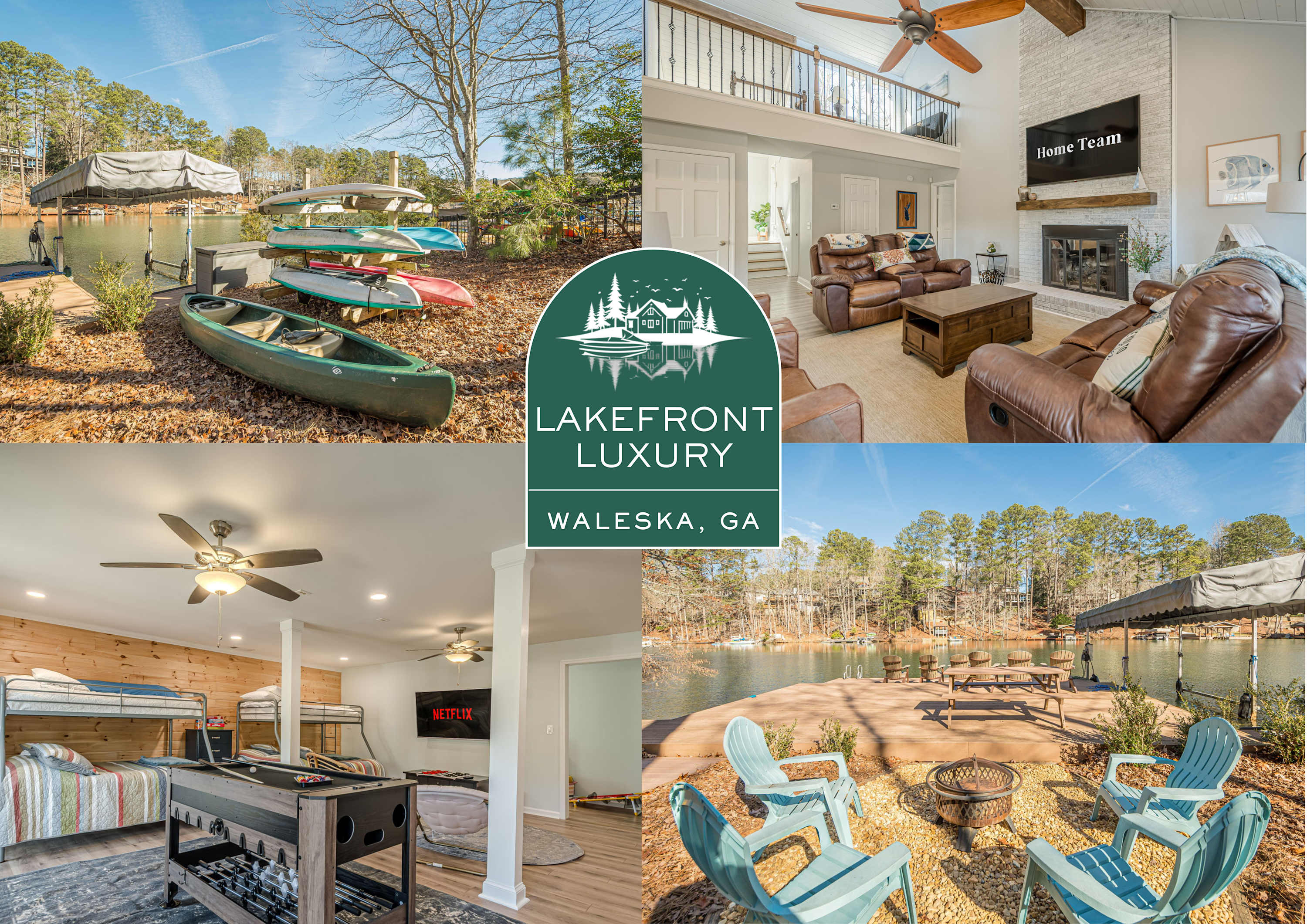 Lakefront Luxury - Boat Slip - Kayaks - Game Room — Waleska, GA — vacation rental
