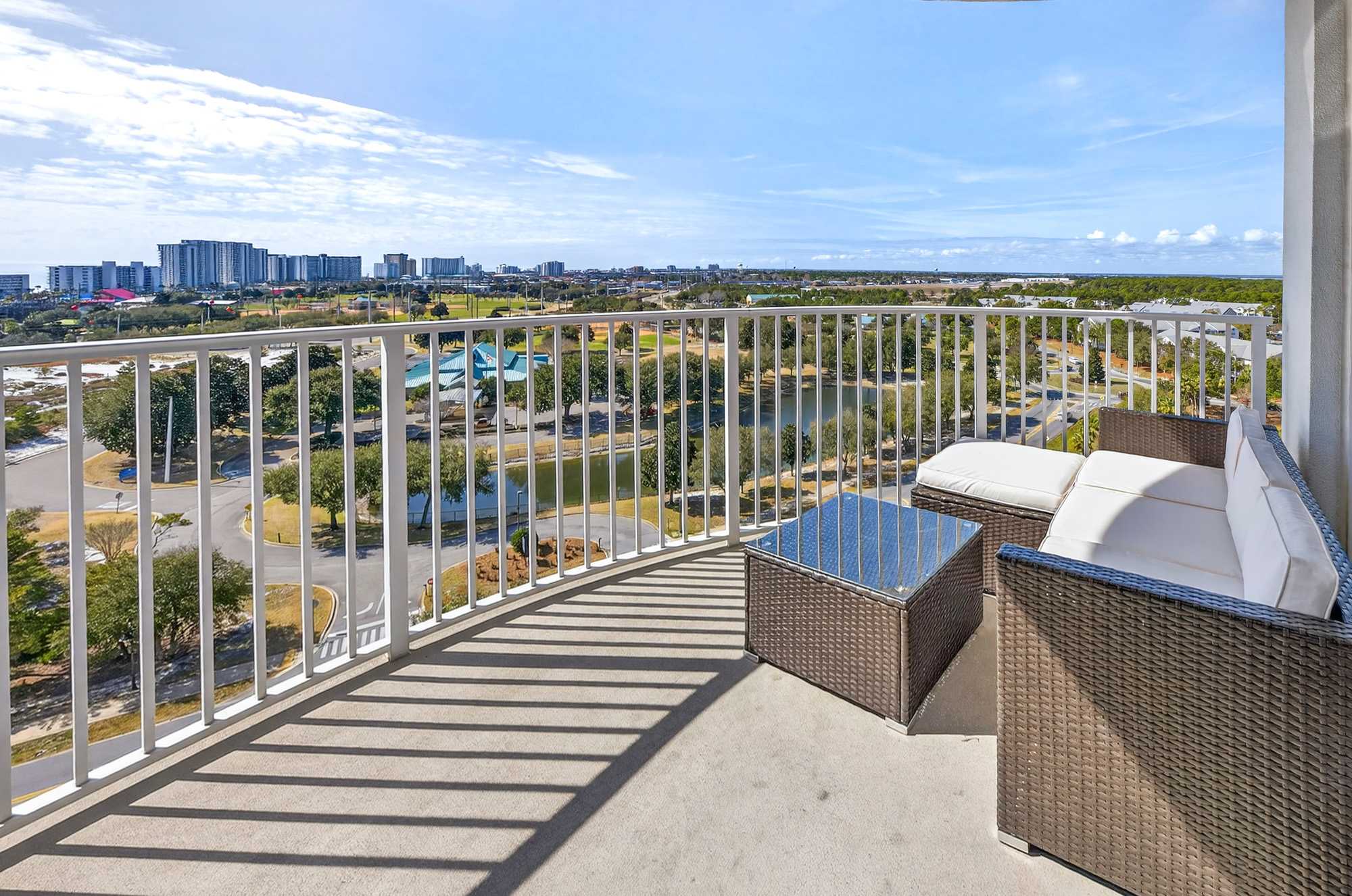 Lounge the day away with stunning views on the balcony​