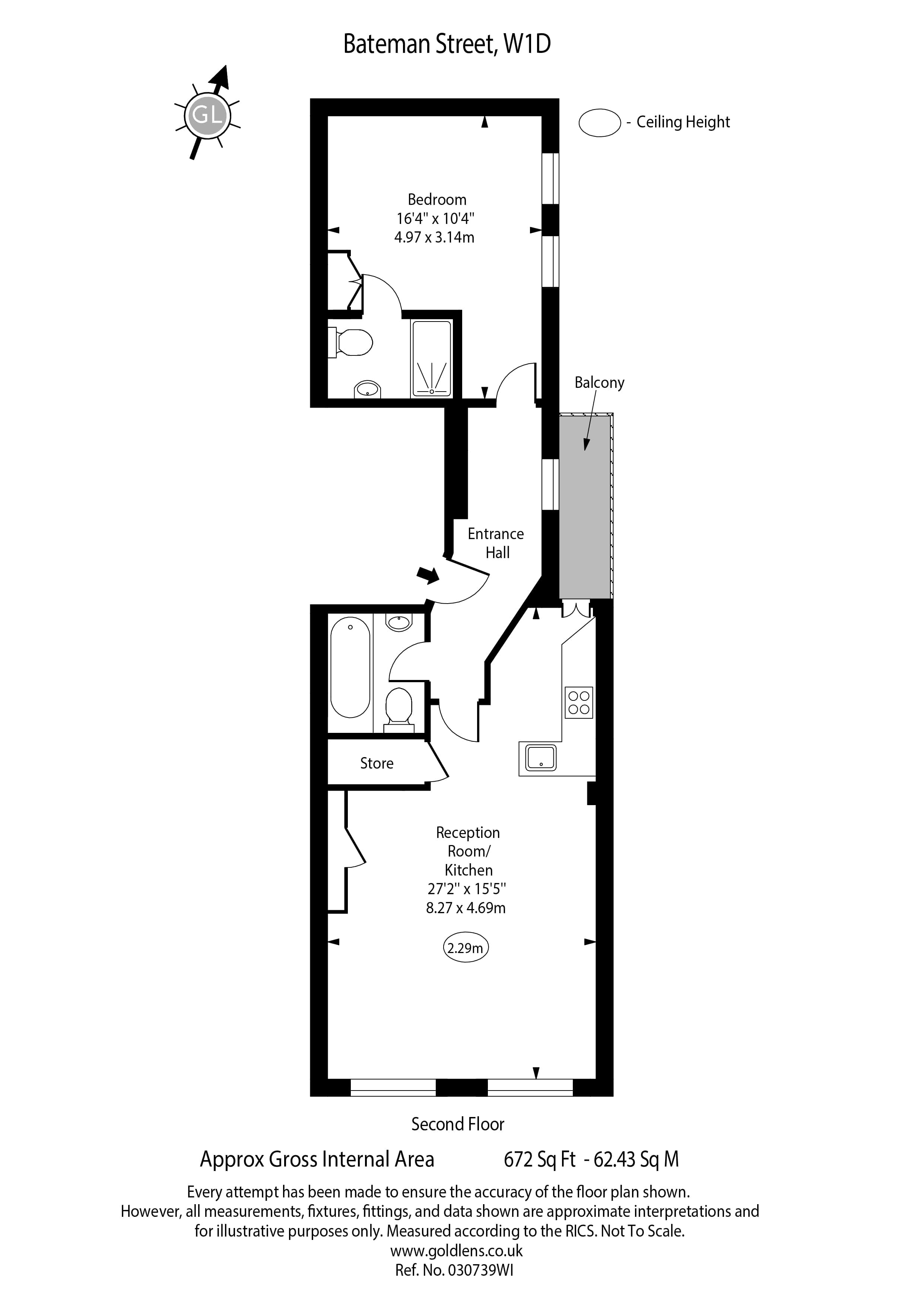 Elegant Soho 1-Bed - Balcony, 2 Baths, Sleeps 4 in Bateman Street, 2 W1D 3AG - Property image 21 - VivreStays