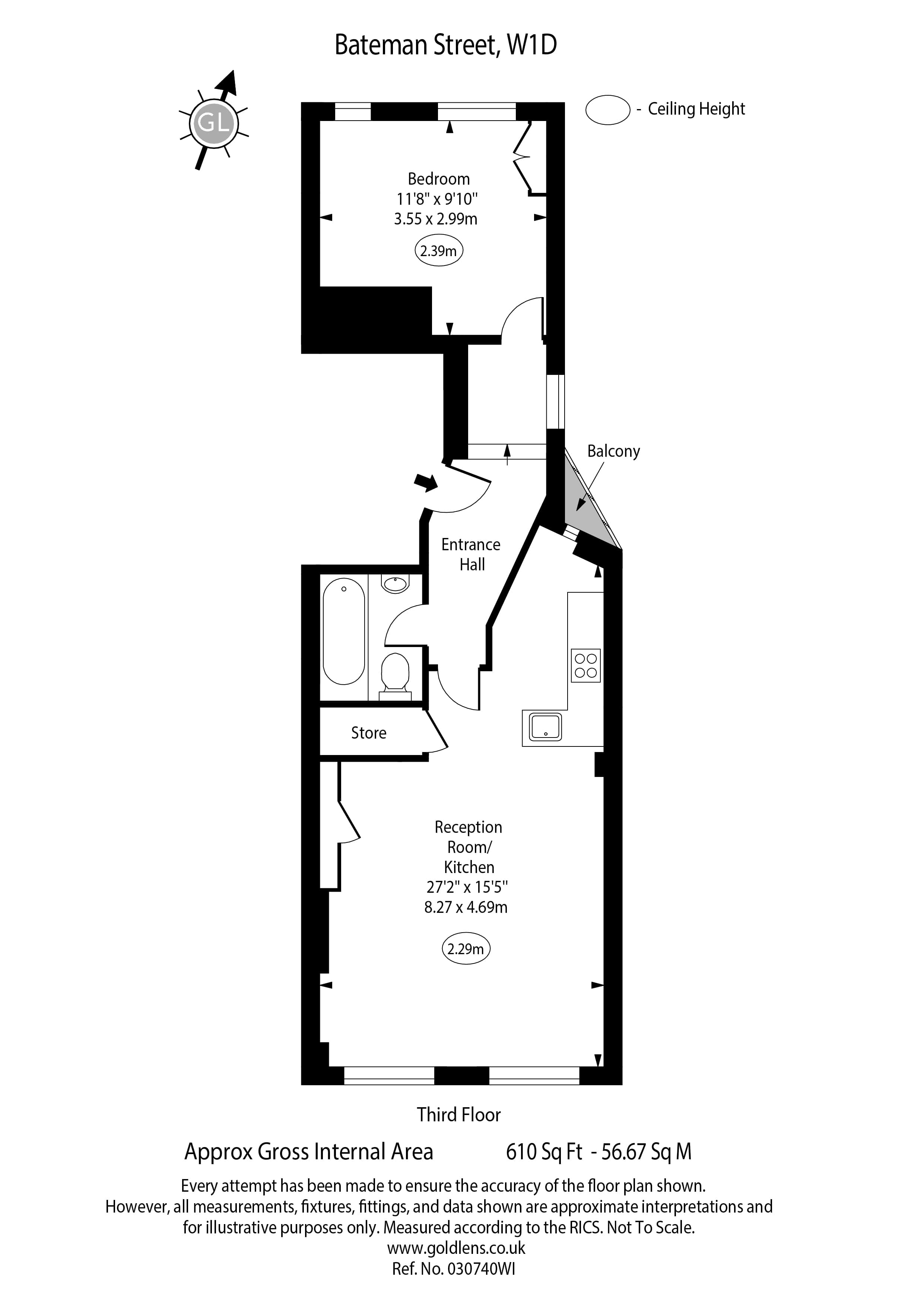 Bright 1-Bed Soho Flat - Sleeps 4 - Workspace in Bateman Street, 3 W1D - Property image 16 - VivreStays