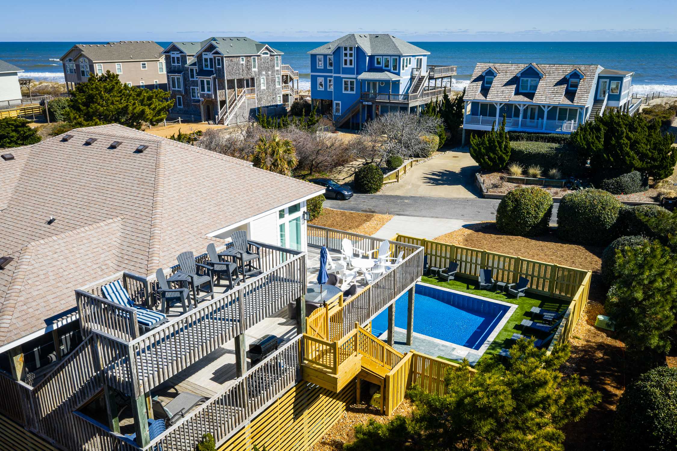 Newly Renovated! Semi Oceanfront w/ Pool & Hot Tub — Duck, NC — vacation rental